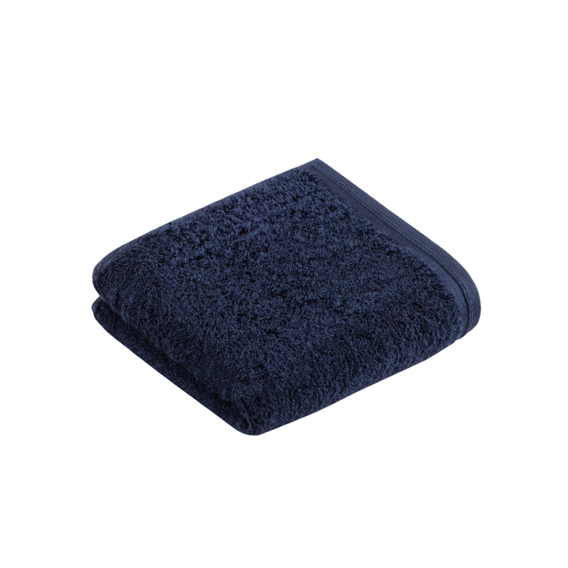 Vossen Gästehandtuch Vegan Life Marine Blau 40x60cm