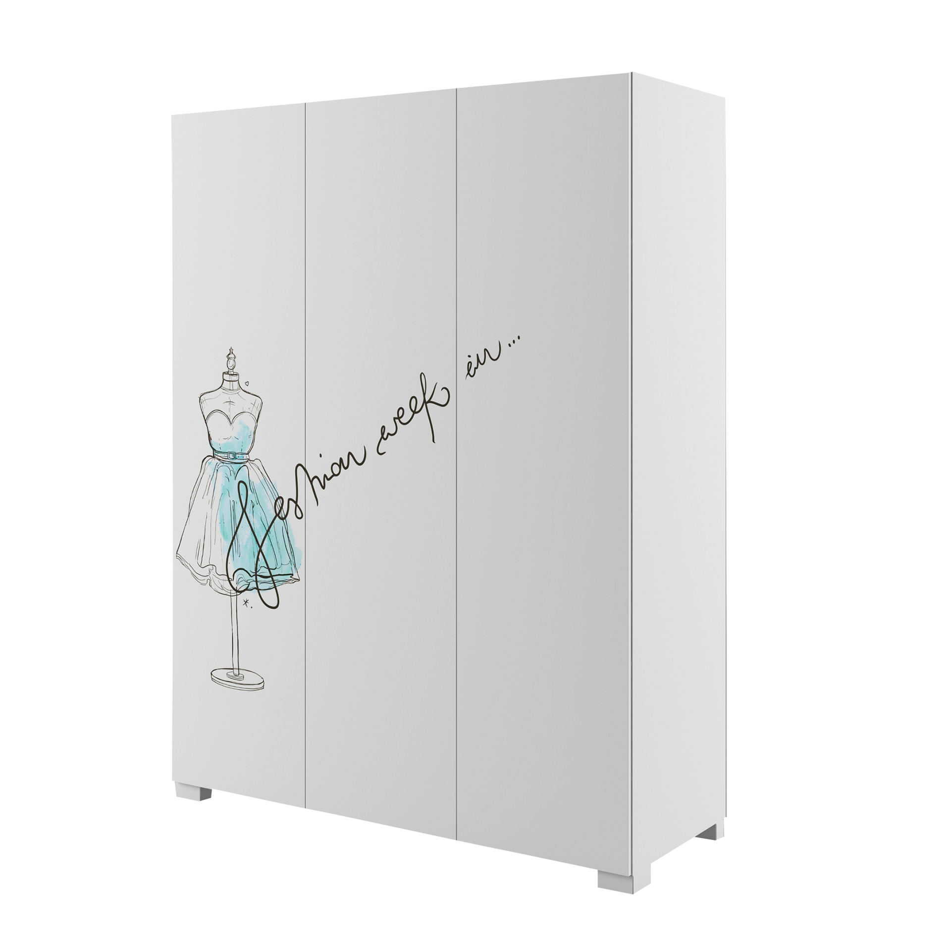 Coolfurn Drehtürenschrank Feel Mint Korpus Schneeweiß Coolfurn Drehtürenschrank Feel Mint Korpus Schneeweiß