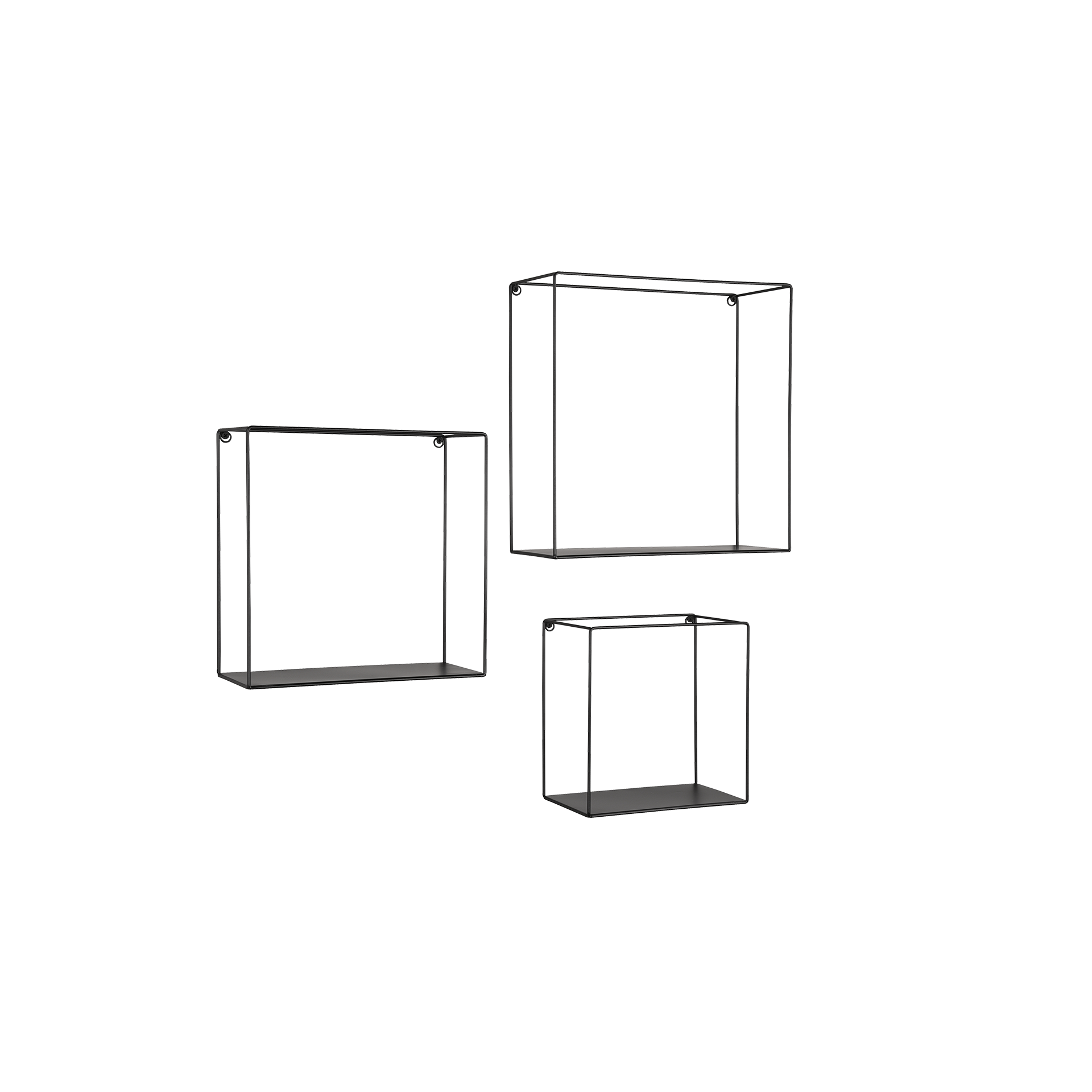 Wandregal Anita 3-teilig Schwarz Wandregal Anita 3-teilig Schwarz