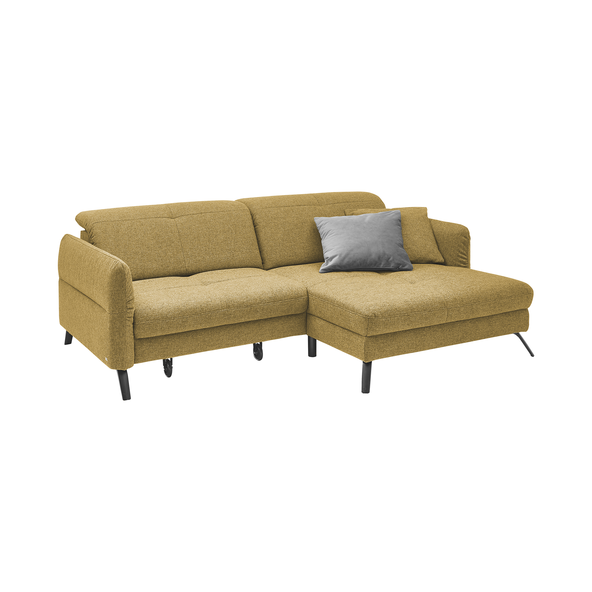 set one by Musterring Ecksofa SO 4400 Gelb Ottomane rechts