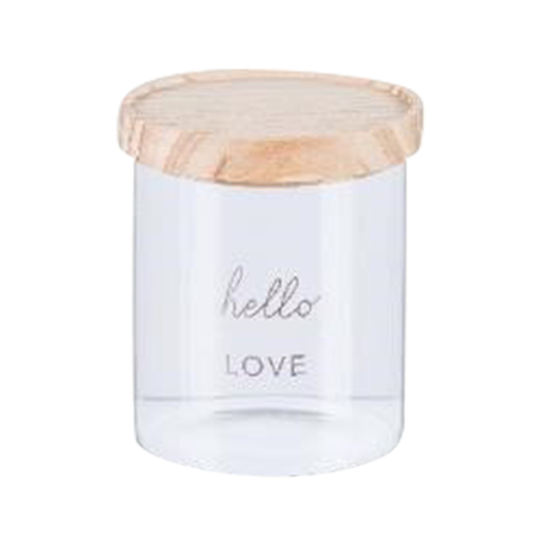 Vorratsdose Hello Love Klarglas-Natur