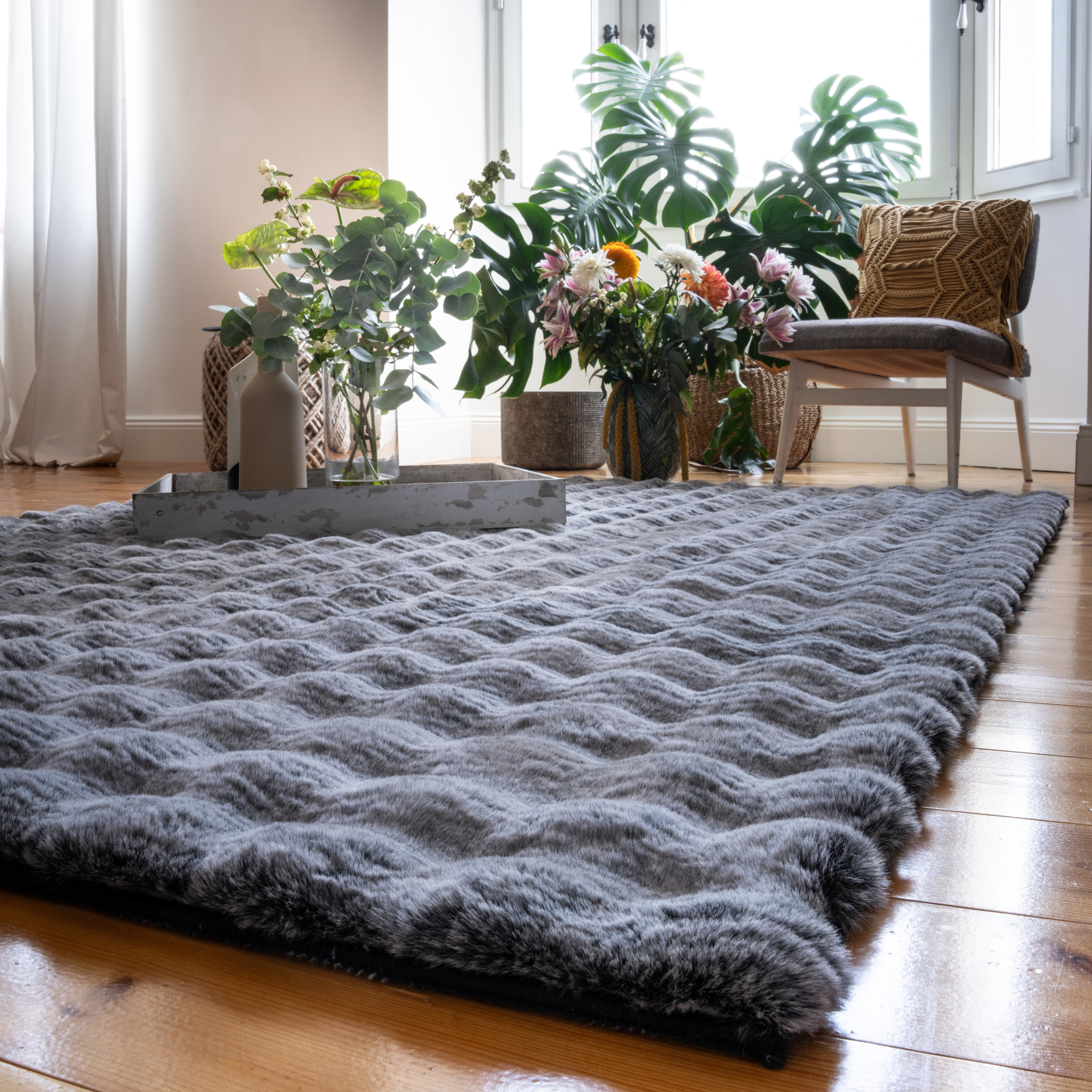 Hochfloorteppich My Calypso Anthrazit 120x170cm Hochfloorteppich My Calypso Anthrazit 120x170cm