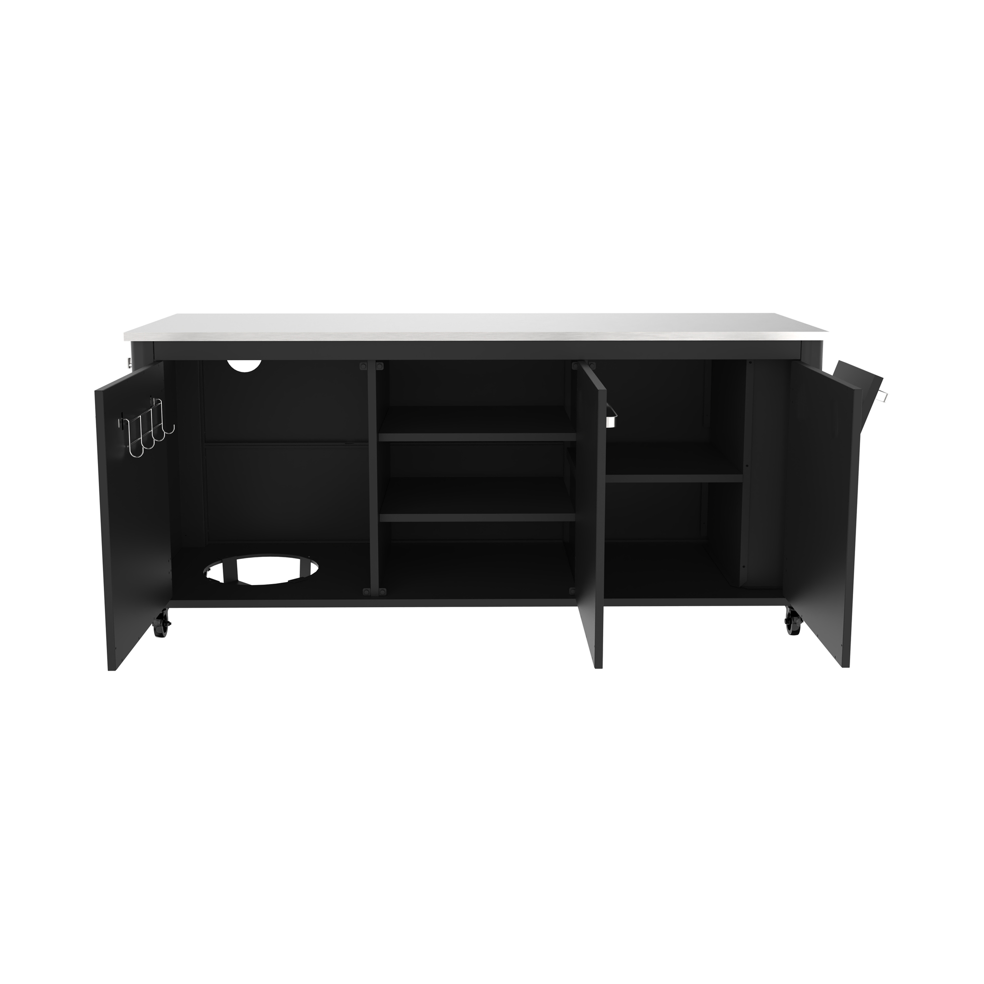 cozze® Gartenschrank Outdoorküche Schwarz 67*180*90 cozze® Gartenschrank Outdoorküche Schwarz 67*180*90