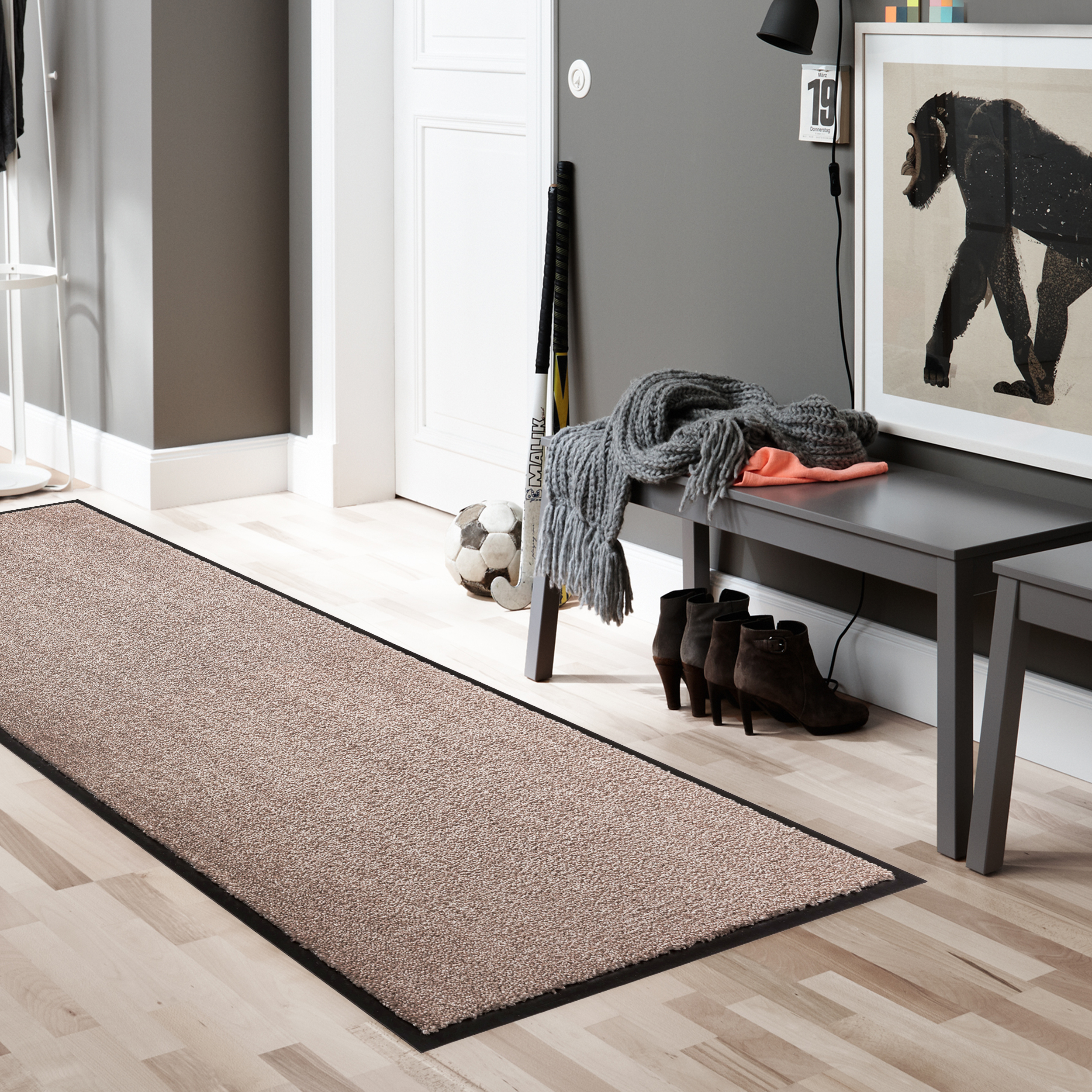 SCHÖNER WOHNEN-Kollektion Fußmatte Miami 67x150 Taupe uni SCHÖNER WOHNEN-Kollektion Fußmatte Miami 67x150 Taupe uni
