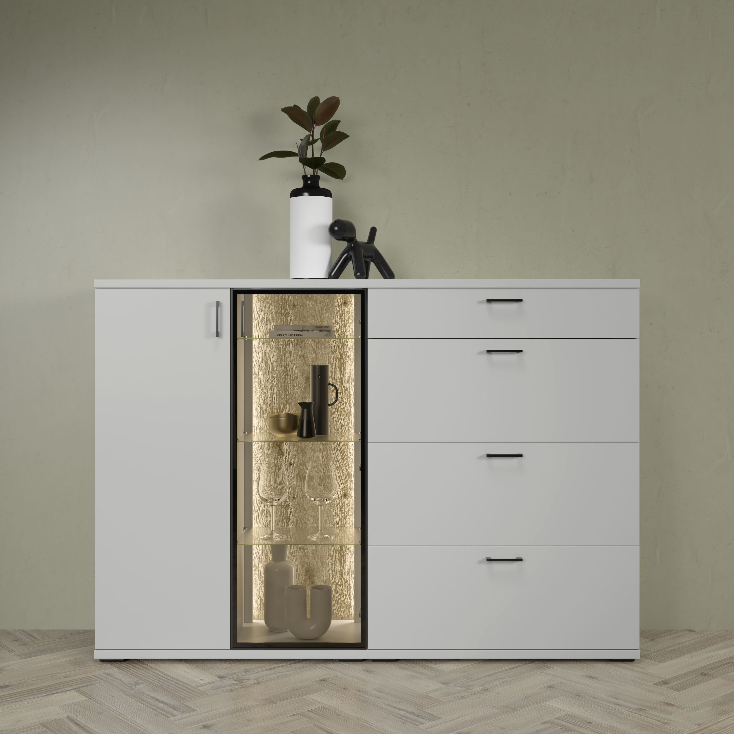 Gallery M branded by Musterring Sideboard Yannik Weiß 40.4*180*126.6 Gallery M branded by Musterring Sideboard Yannik Weiß 40.4*180*126.6