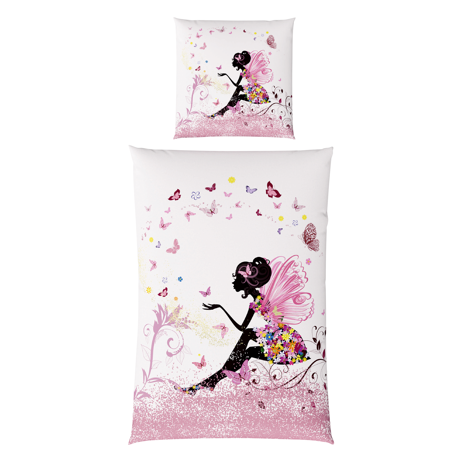Renforce Bettwäsche Feenwiese Rosa 135x200cm Renforce Bettwäsche Feenwiese Rosa 135x200cm