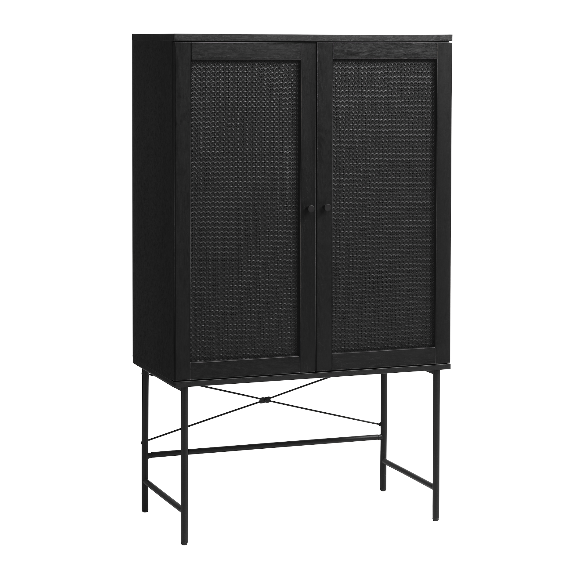 Highboard Pearlie Schwarz 40*80*135
