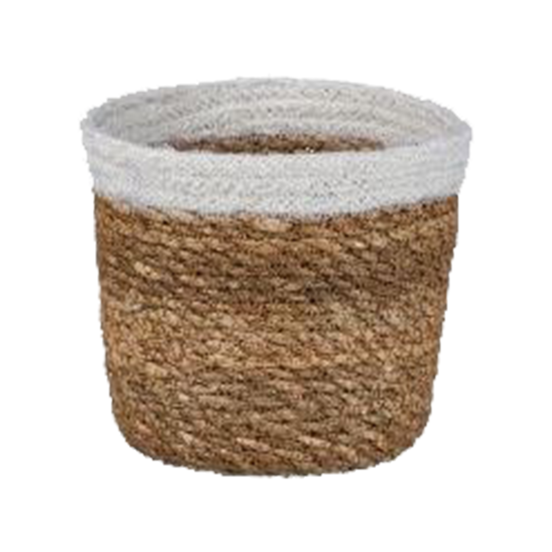 Übertopf Jute Braun-Weiß