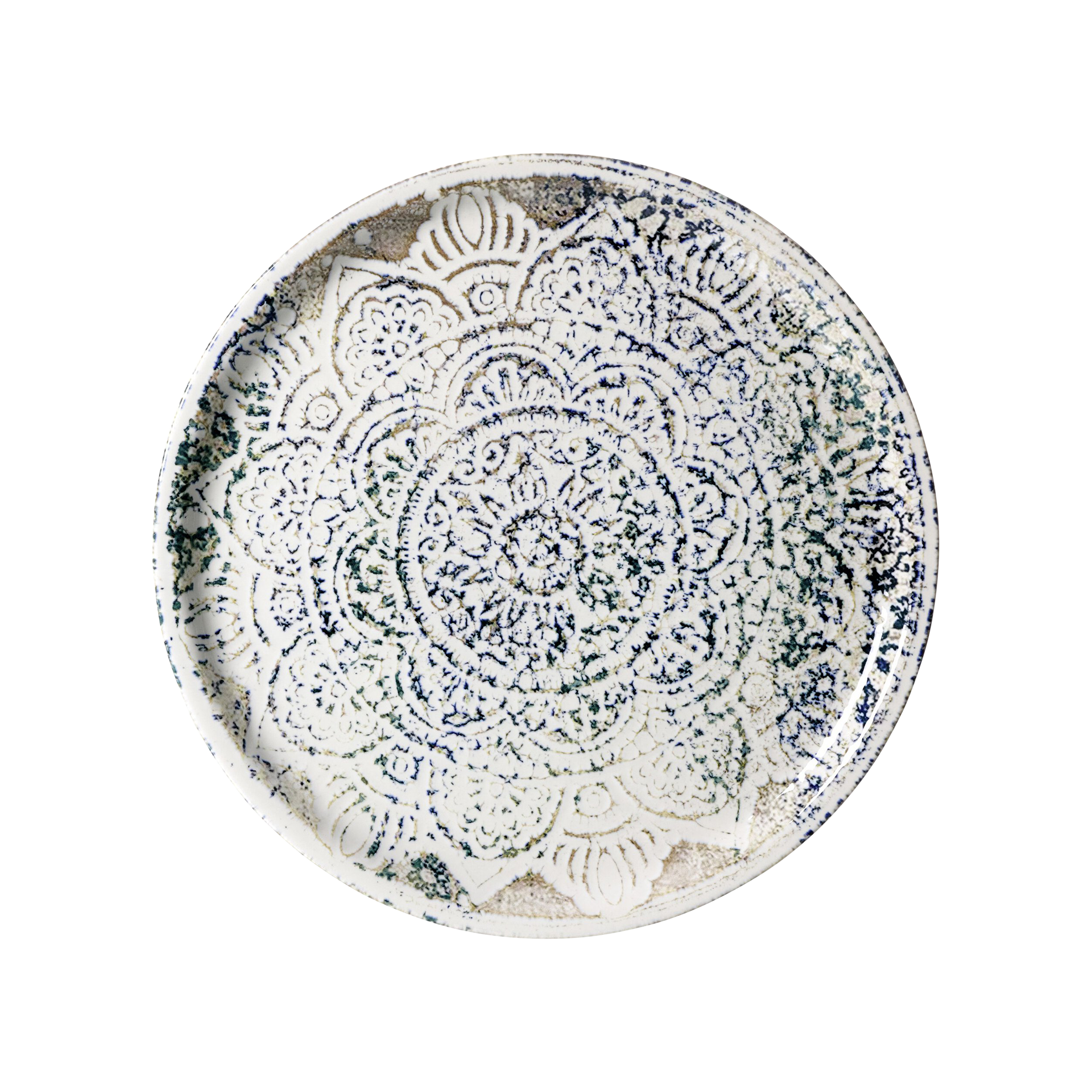 Suppenteller Luigi beige blau grün Suppenteller Luigi beige blau grün