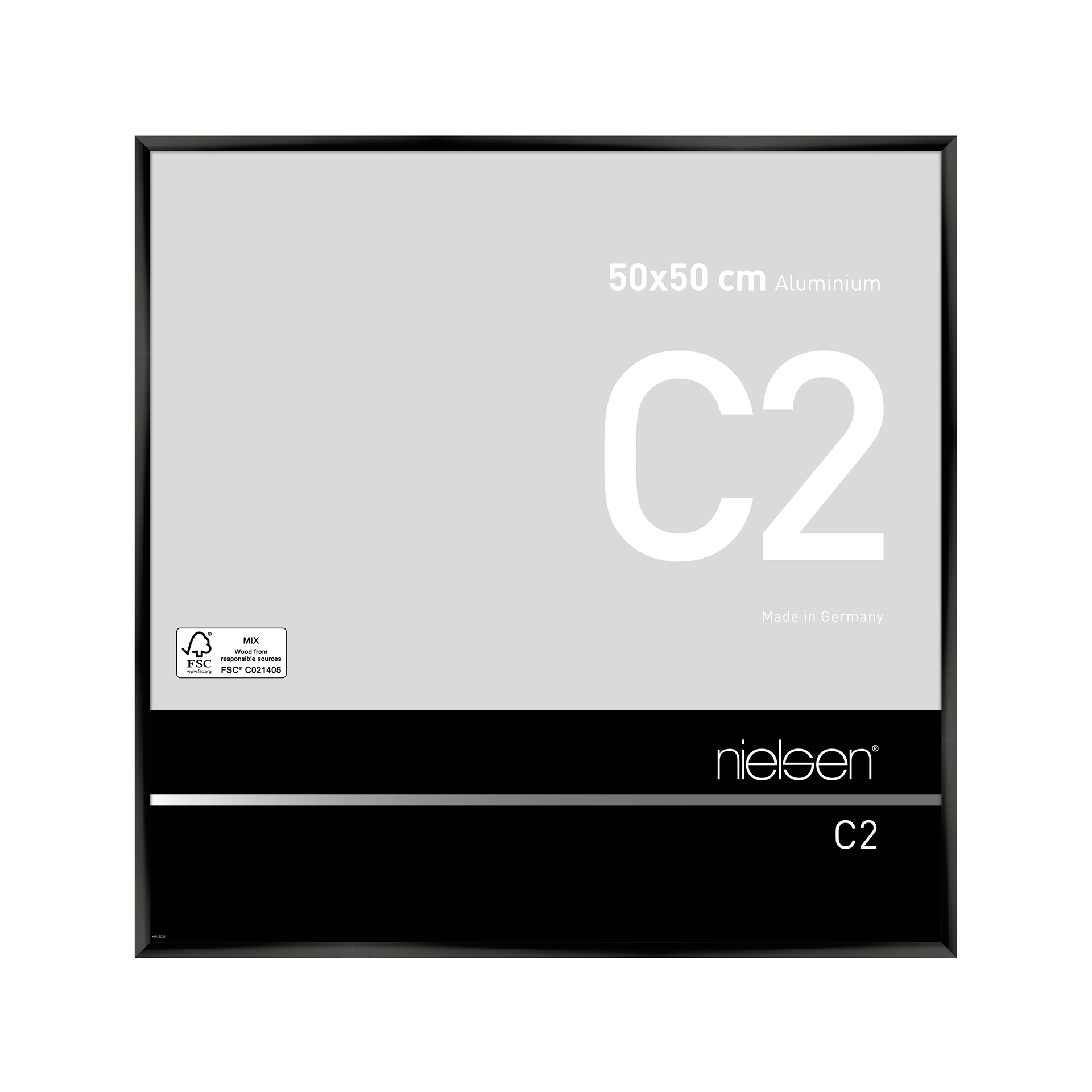 Bilderrahmen C2 Eloxal schwarz glanz Bilderrahmen C2 Eloxal schwarz glanz