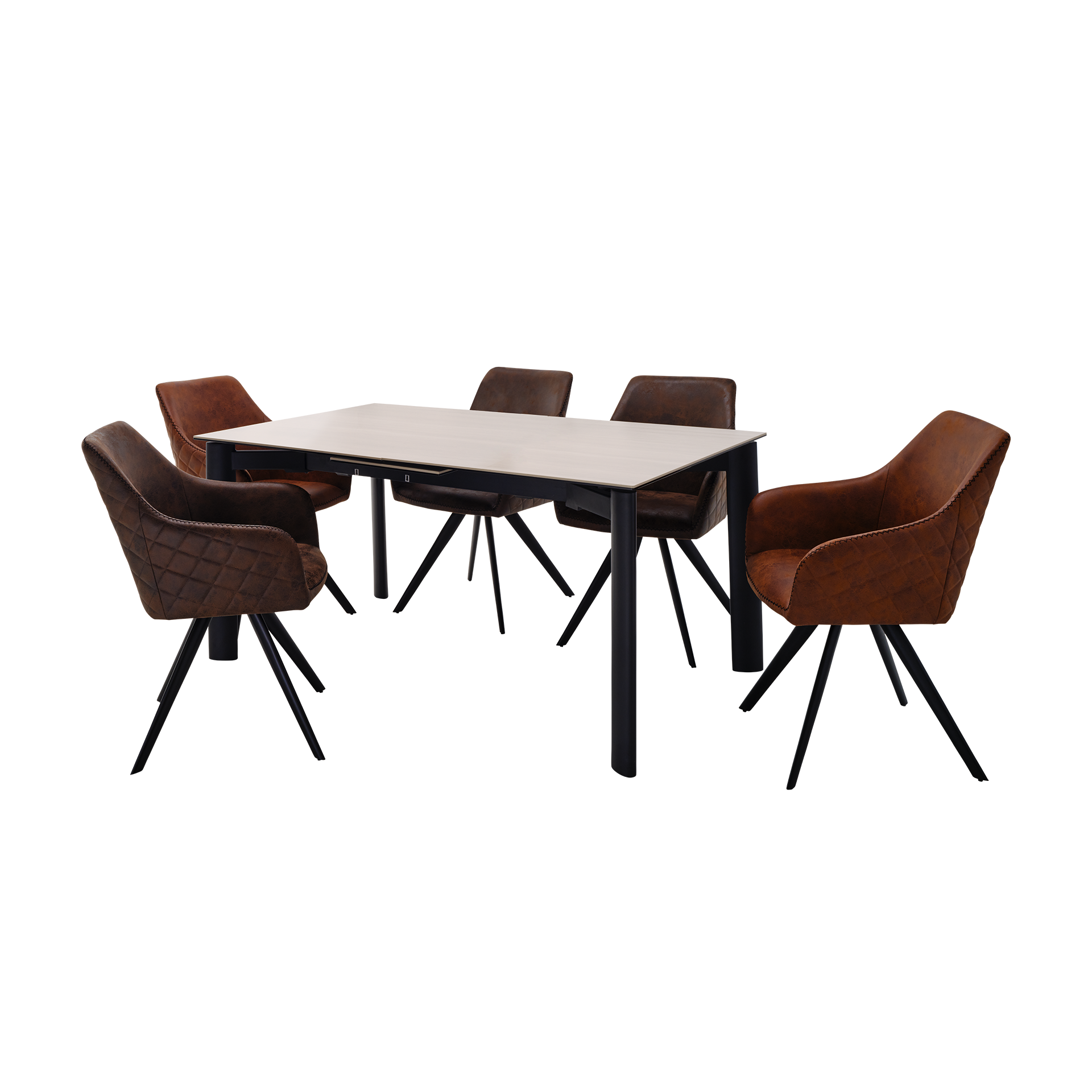 Esstisch mit Auszug Panja Beige 90*160*76