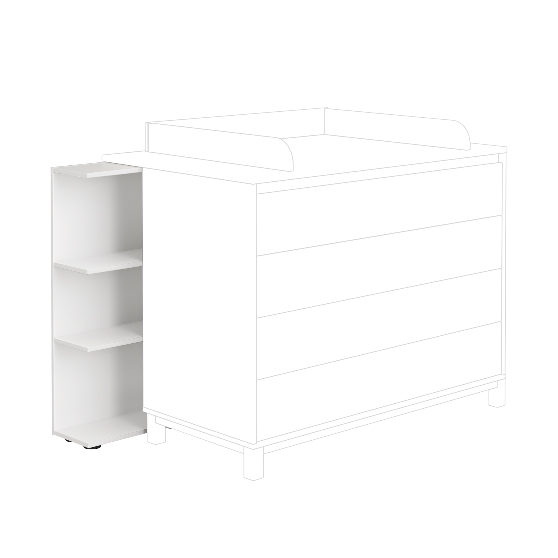 Paidi Unterstellregal Olli Korpus Kreideweiß Paidi Unterstellregal Olli Korpus Kreideweiß