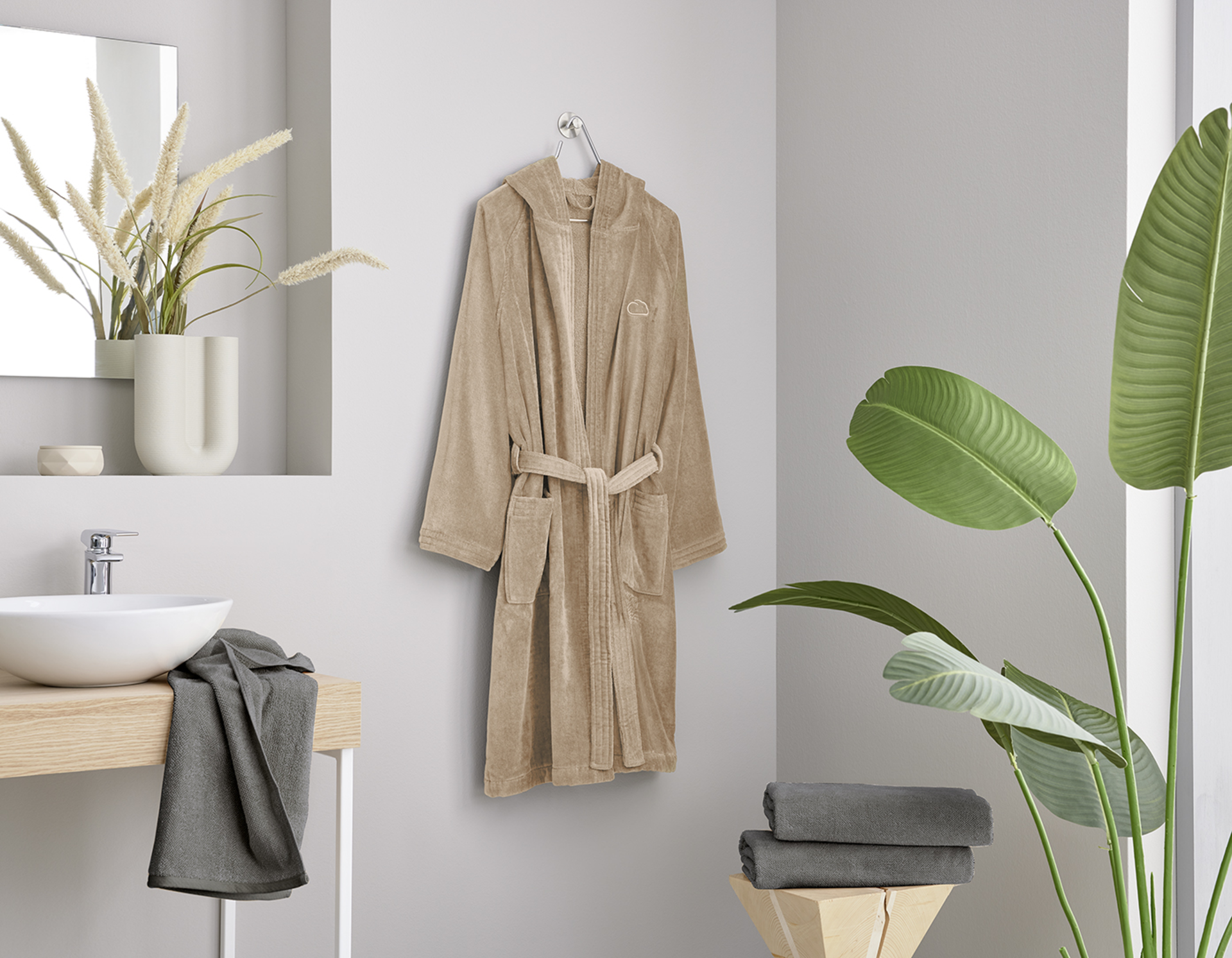 kleine Wolke Bademantel Chill Taupe cm kleine Wolke Bademantel Chill Taupe cm