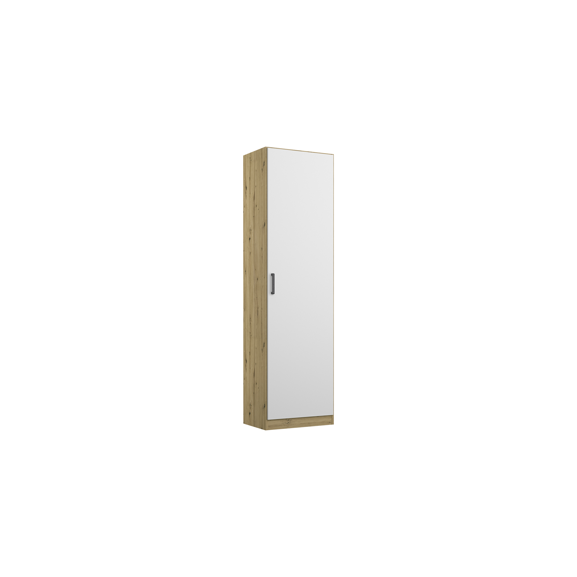 Drehtürenschrank Multiform 1-türig Weiß 54*47*197 Drehtürenschrank Multiform 1-türig Weiß 54*47*197