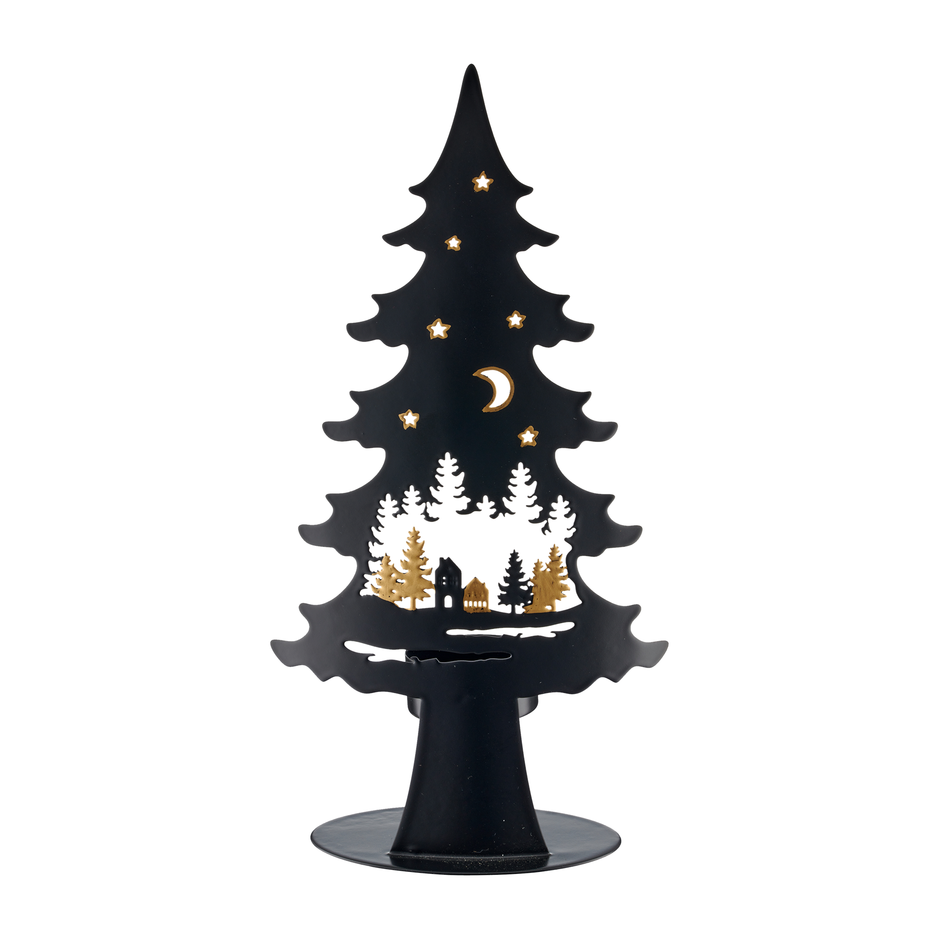 Dekoaufsteller Landschaftsmotiv Schwarz