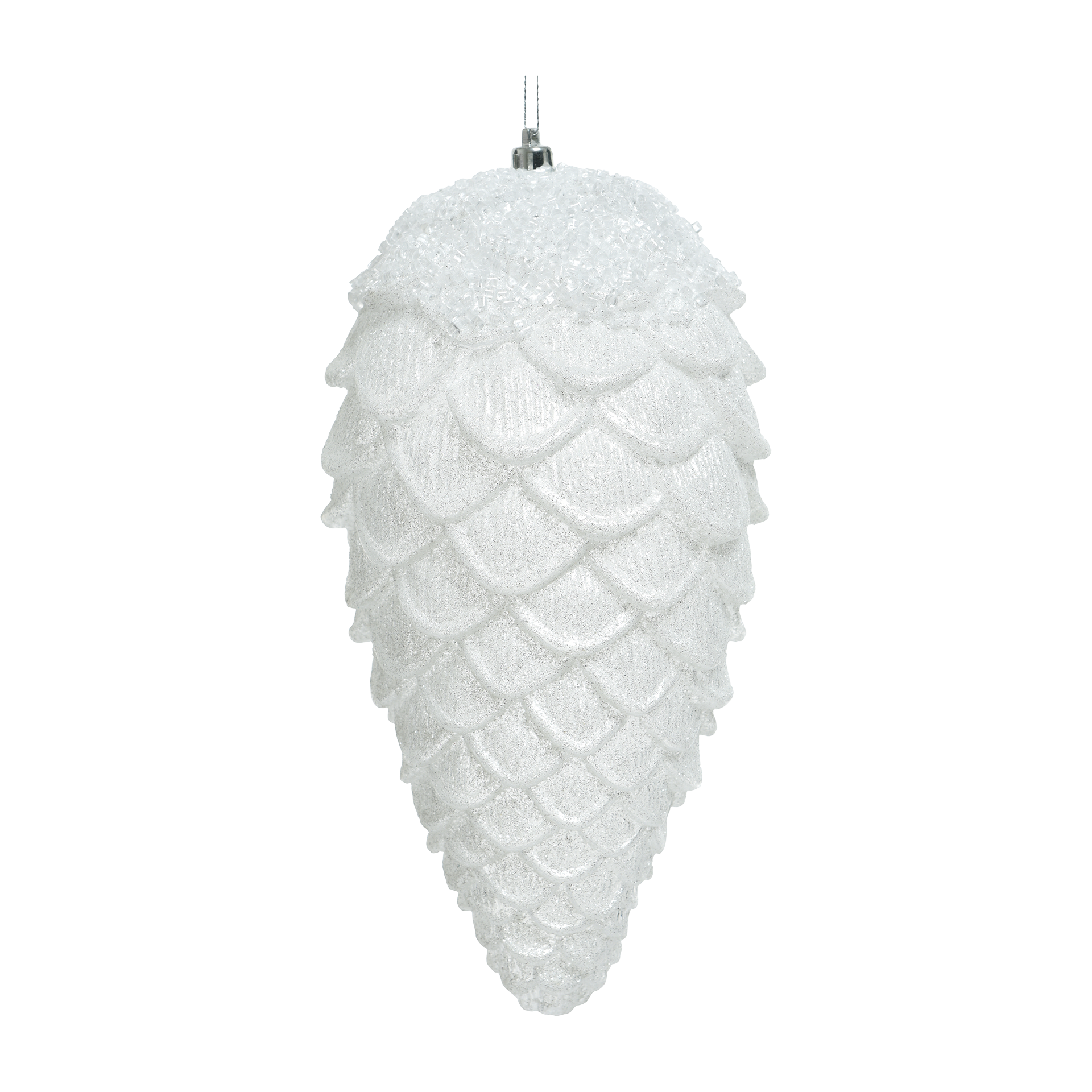 Dekohänger Zapfen Weiß