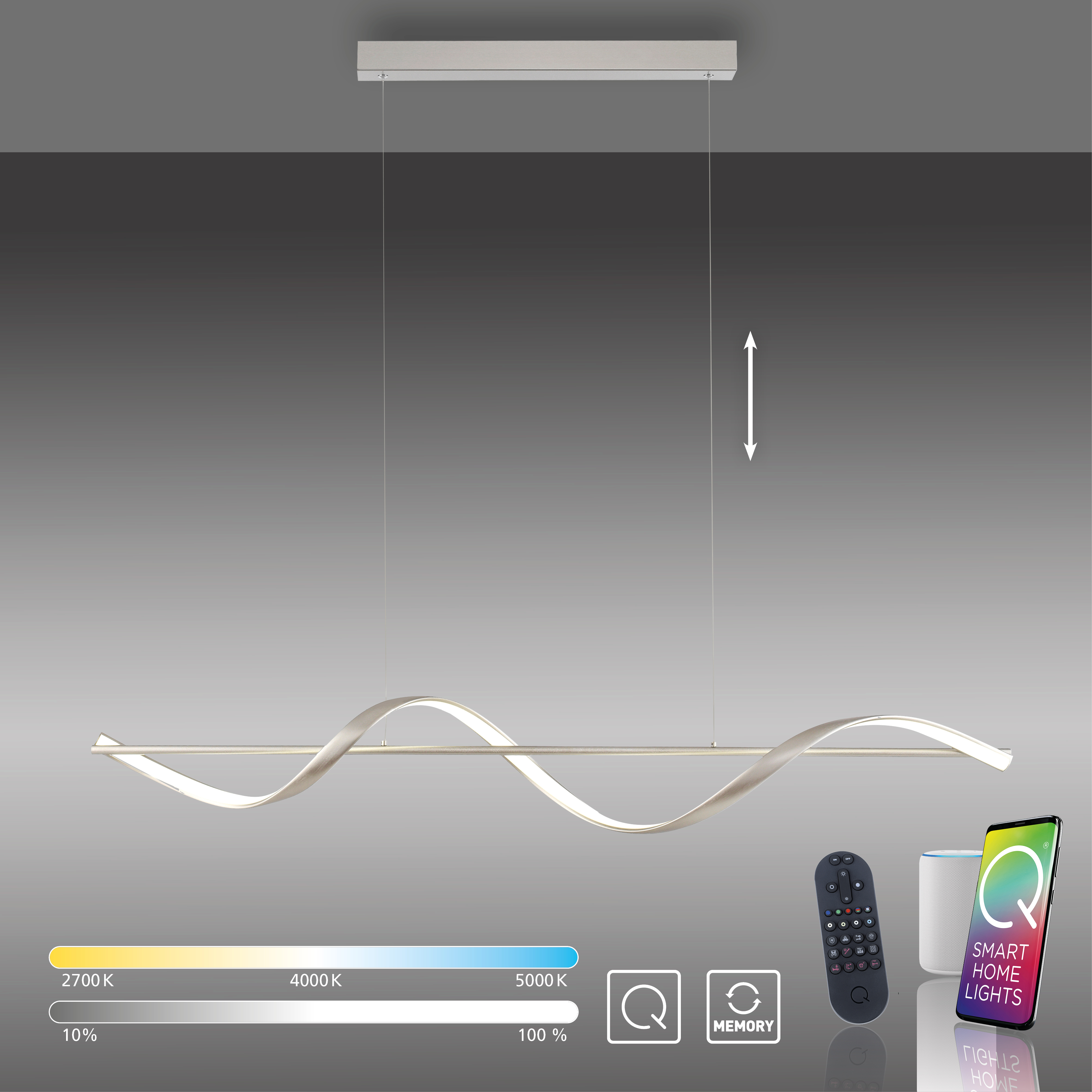 Pendelleuchte Q-SWING Silber Pendelleuchte Q-SWING Silber