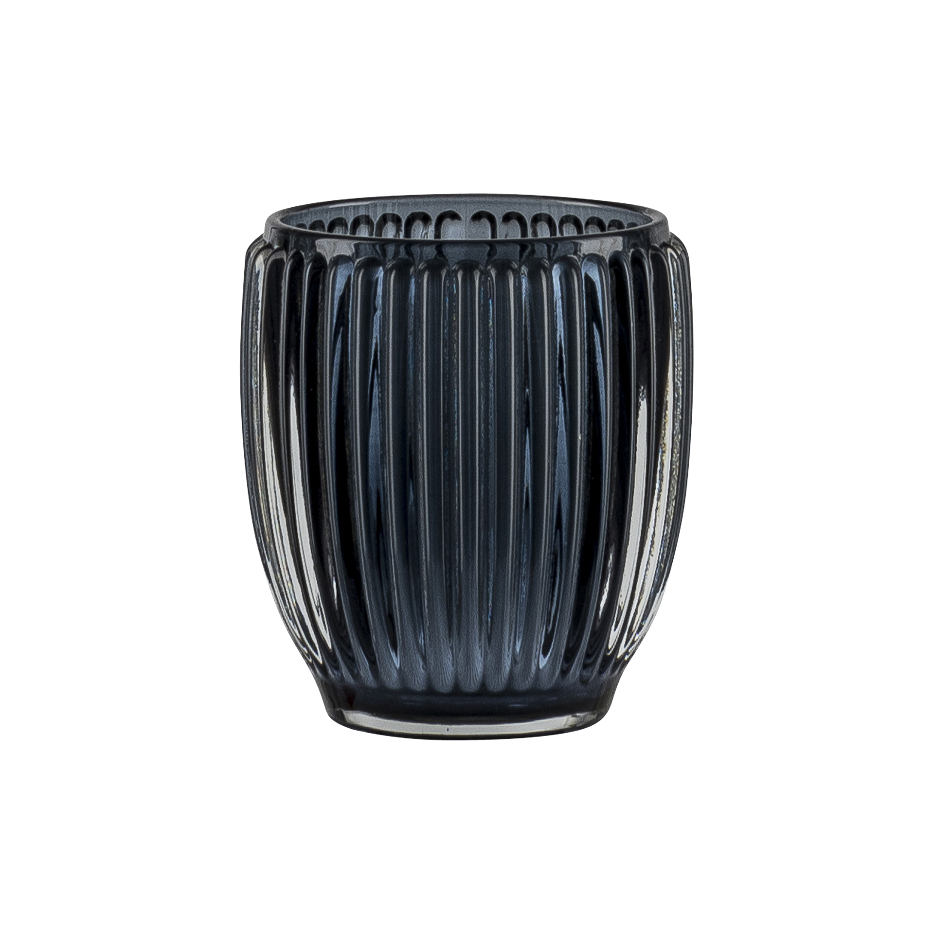 Teelichthalter Rillen Taubenblau Teelichthalter Rillen Taubenblau