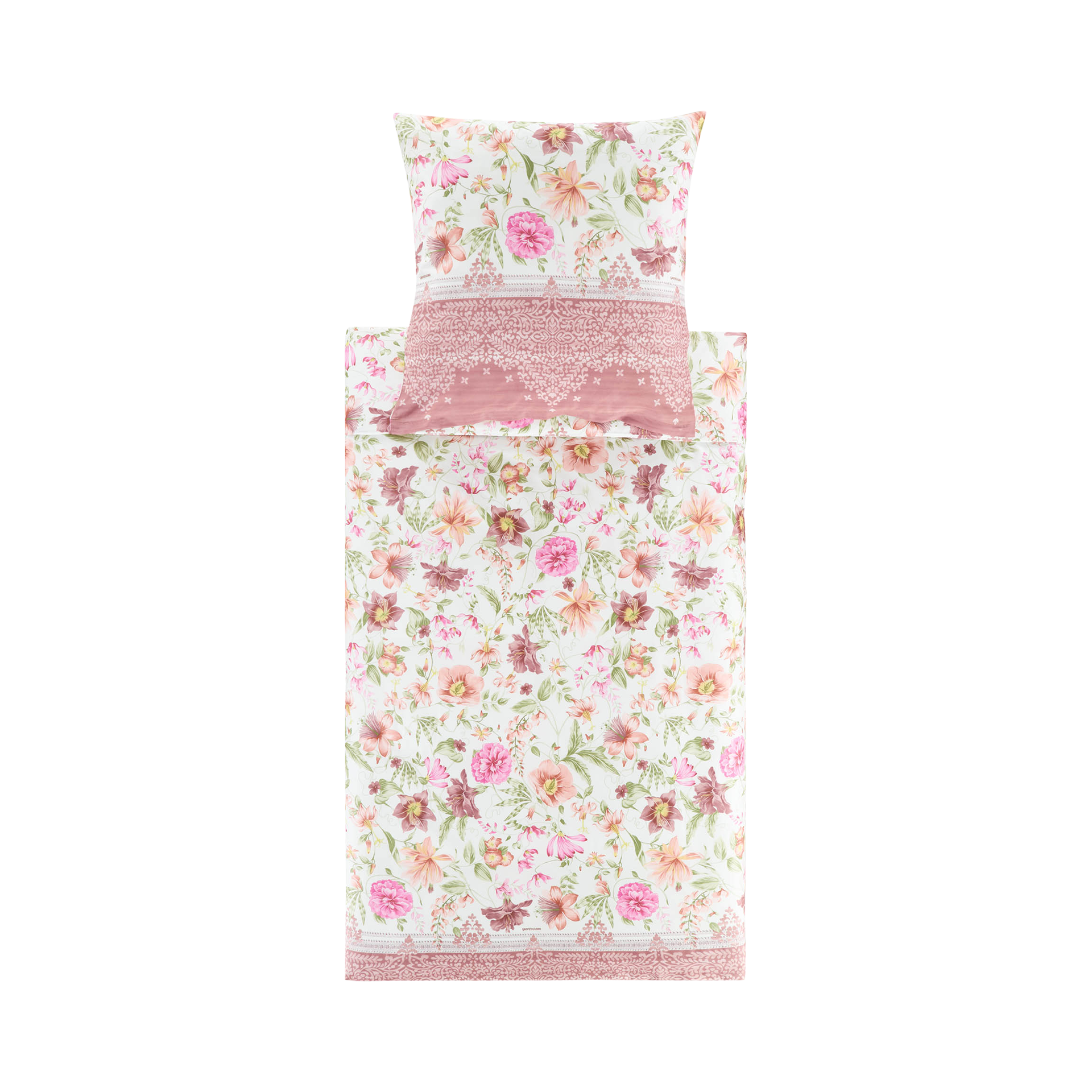 Satin Bettwäsche Casablanca P1 Pink 155x220cm Satin Bettwäsche Casablanca P1 Pink 155x220cm