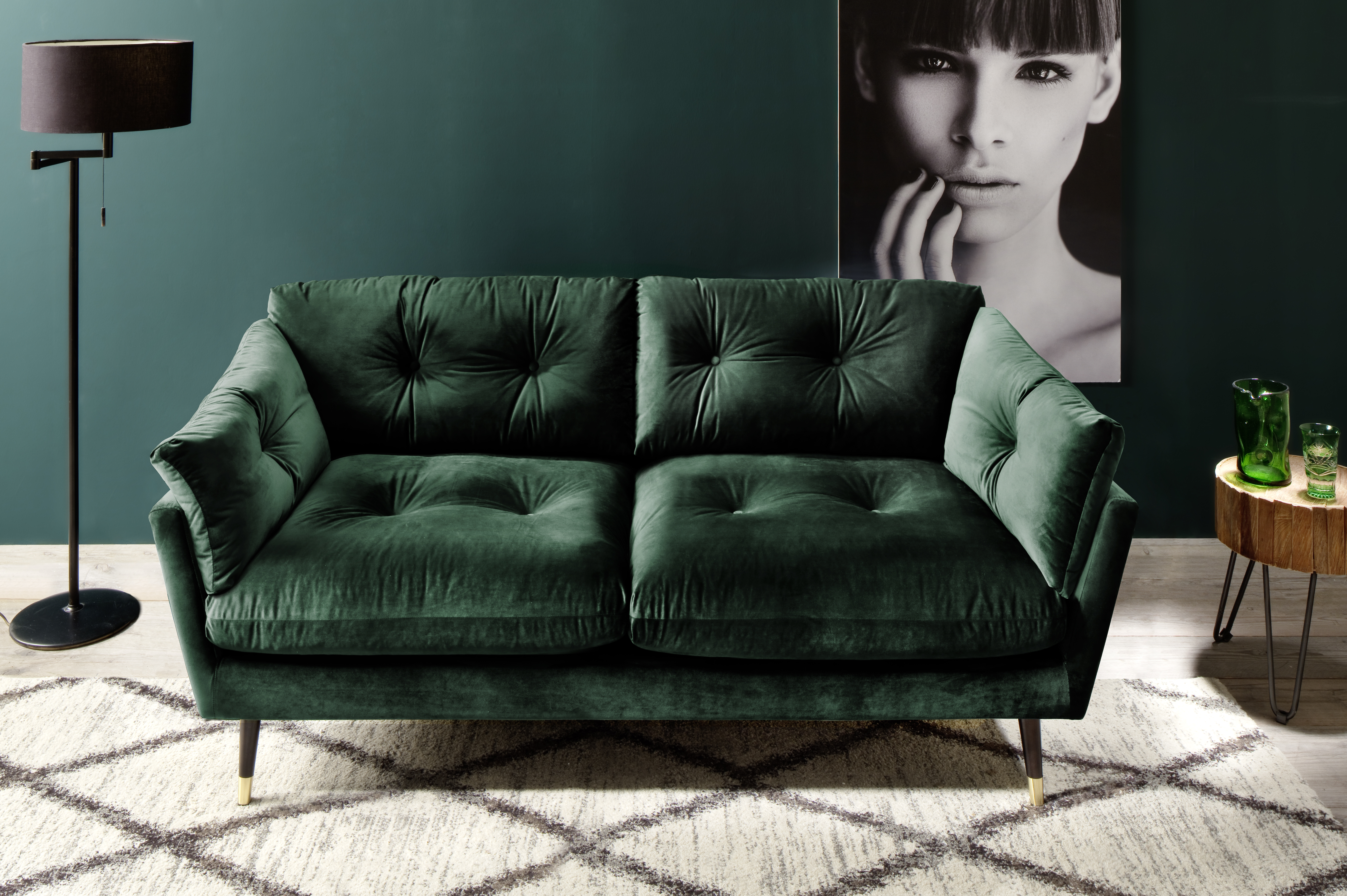 Sofa 2-Sitzer Jamaica Dark Green Sofa 2-Sitzer Jamaica Dark Green
