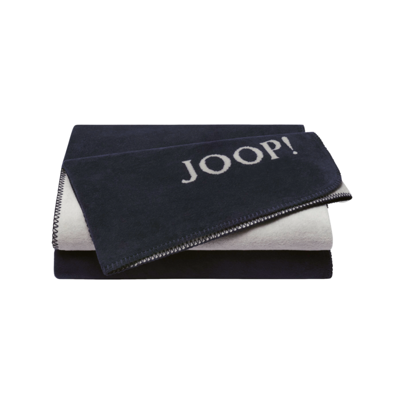 JOOP! Decke Uni Doubleface Marine-Rauch 150x200cm