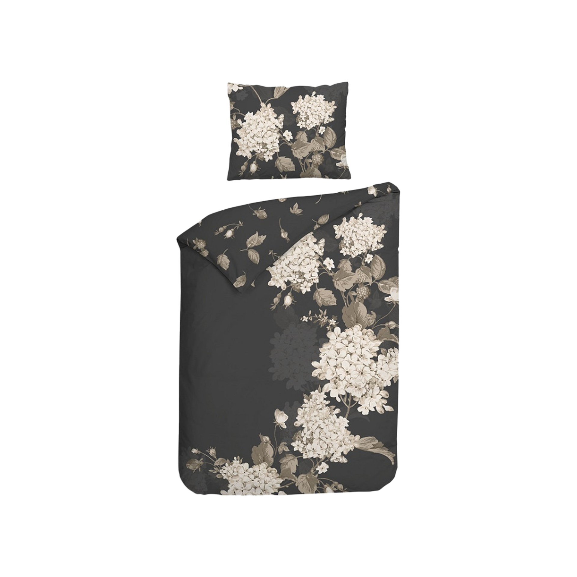 Satin Bettwäsche Ivy Classic Antracite 135x200cm Satin Bettwäsche Ivy Classic Antracite 135x200cm