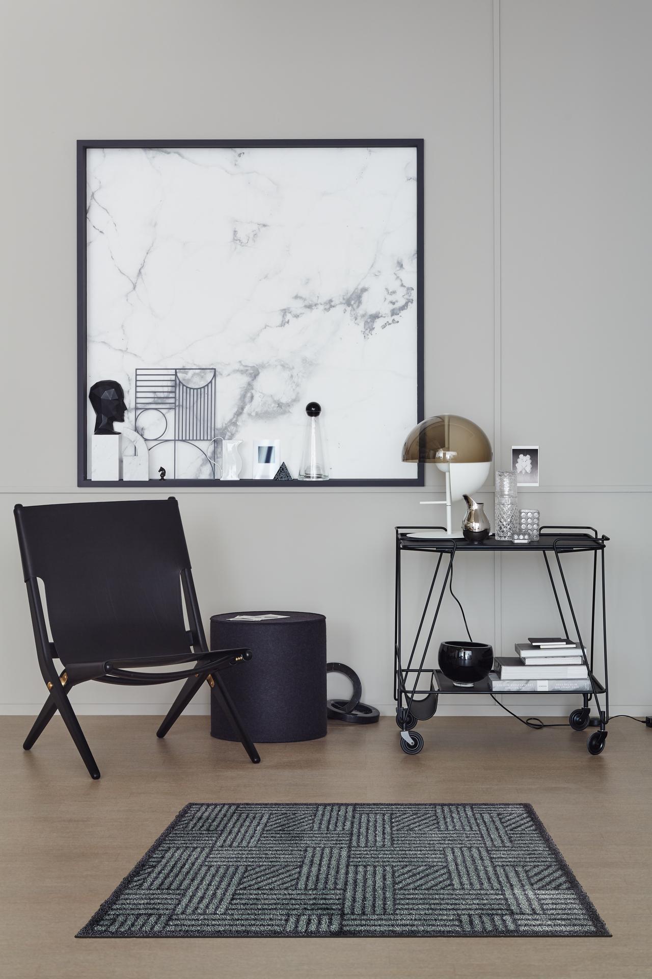 SCHÖNER WOHNEN-Kollektion Fußmatte Manhattan 67x100 Gitter Grau-Anthrazit SCHÖNER WOHNEN-Kollektion Fußmatte Manhattan 67x100 Gitter Grau-Anthrazit