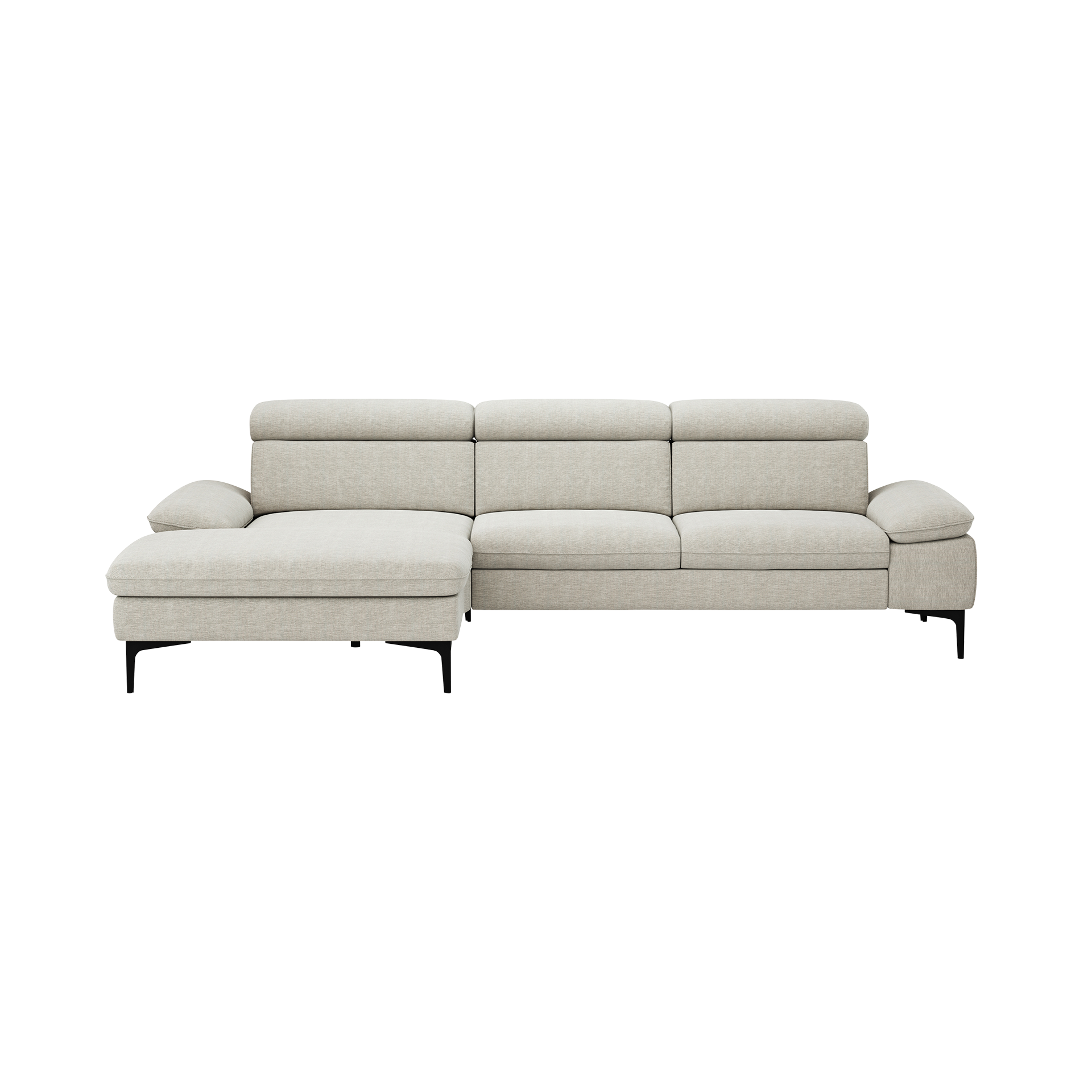 Global wohnen Ecksofa Felipa Naturel Rücken echt, Kopfteilverstellung Global wohnen Ecksofa Felipa Naturel Rücken echt, Kopfteilverstellung