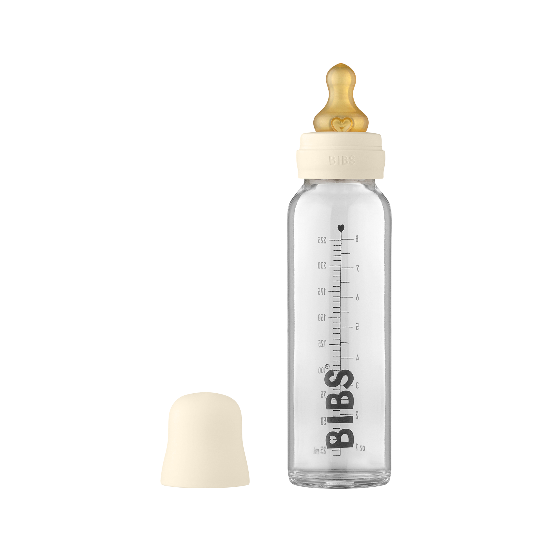 Trinkflasche BIBS Glasflasche Ivory 225ml Trinkflasche BIBS Glasflasche Ivory 225ml