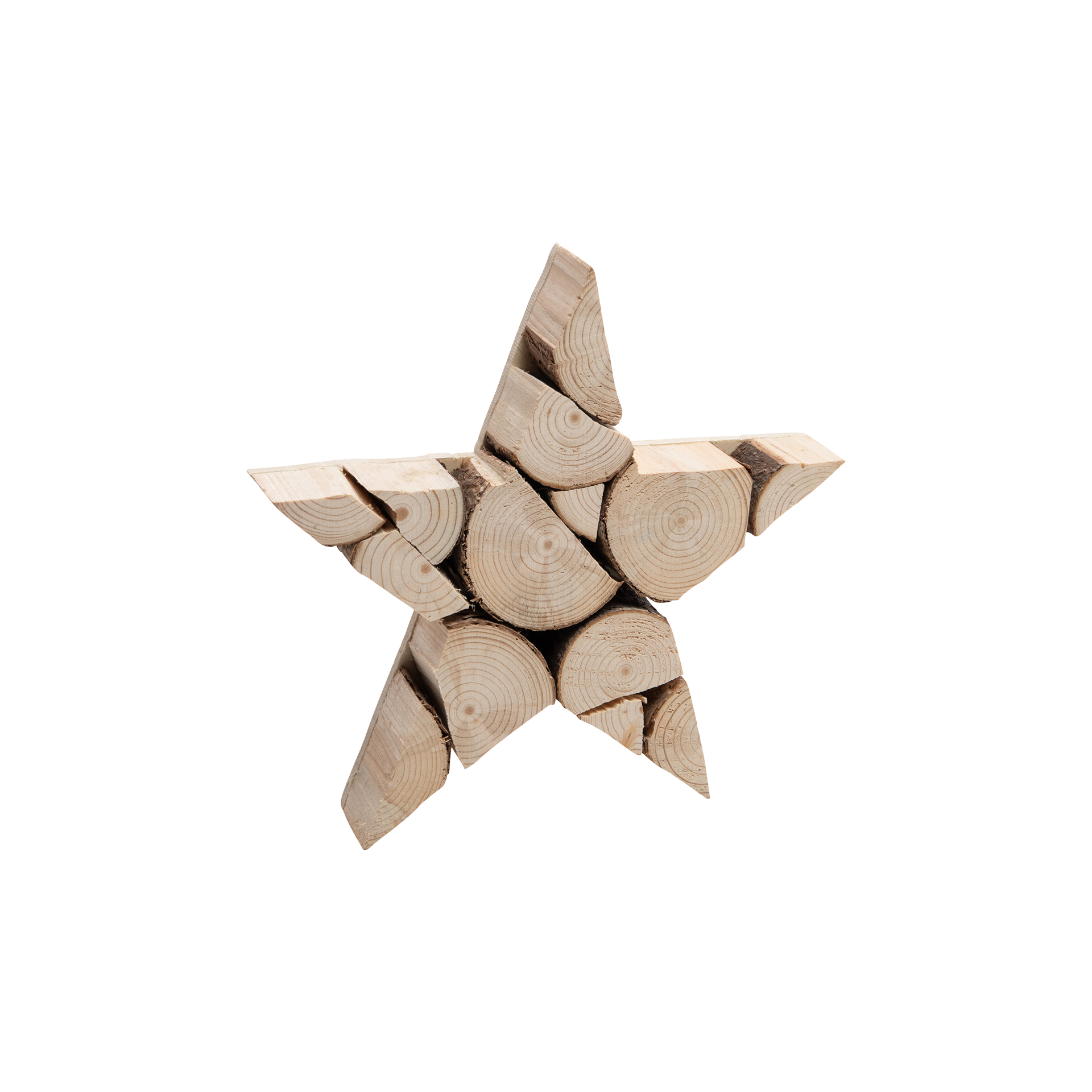 Dekoaufsteller Holzstückchen Natur