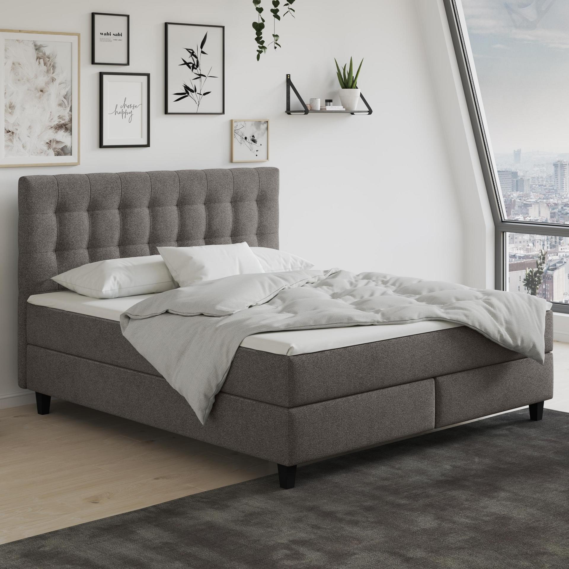 Paul Phillip Boxspringbett Västervik Grau 180x200 cm Oberseite H3 - fest, ab ca. 80 kg Unterseite H2 - mittelfest, bis ca. 80 kg Paul Phillip Boxspringbett Västervik Grau 180x200 cm Oberseite H3 - fest, ab ca. 80 kg Unterseite H2 - mittelfest, bis ca. 80 kg