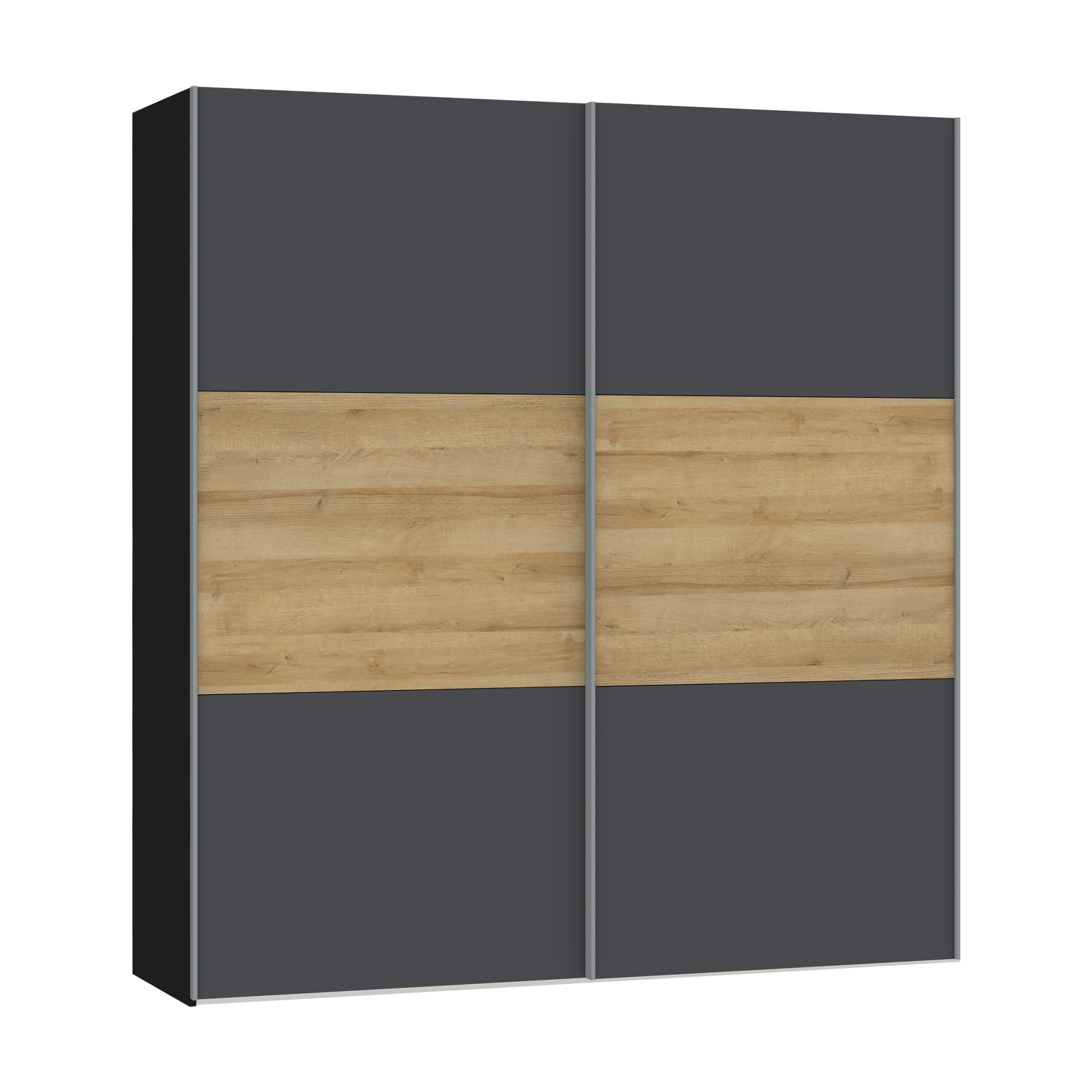 Schwebetürenschrank Loran Schwarz 59*203*220 Schwebetürenschrank Loran Schwarz 59*203*220