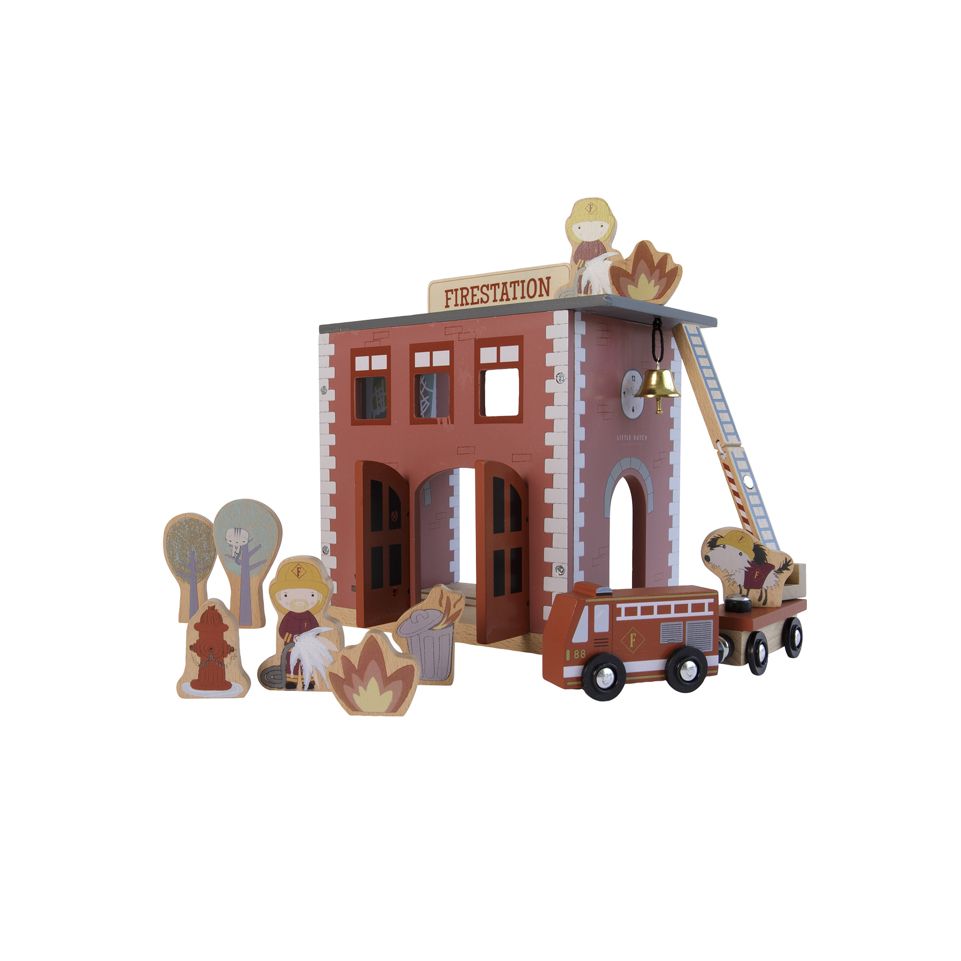 Holzspielzeug Little Dutch Holzeisenbahn Erw. Feuerwehrhaus Holzspielzeug Little Dutch Holzeisenbahn Erw. Feuerwehrhaus