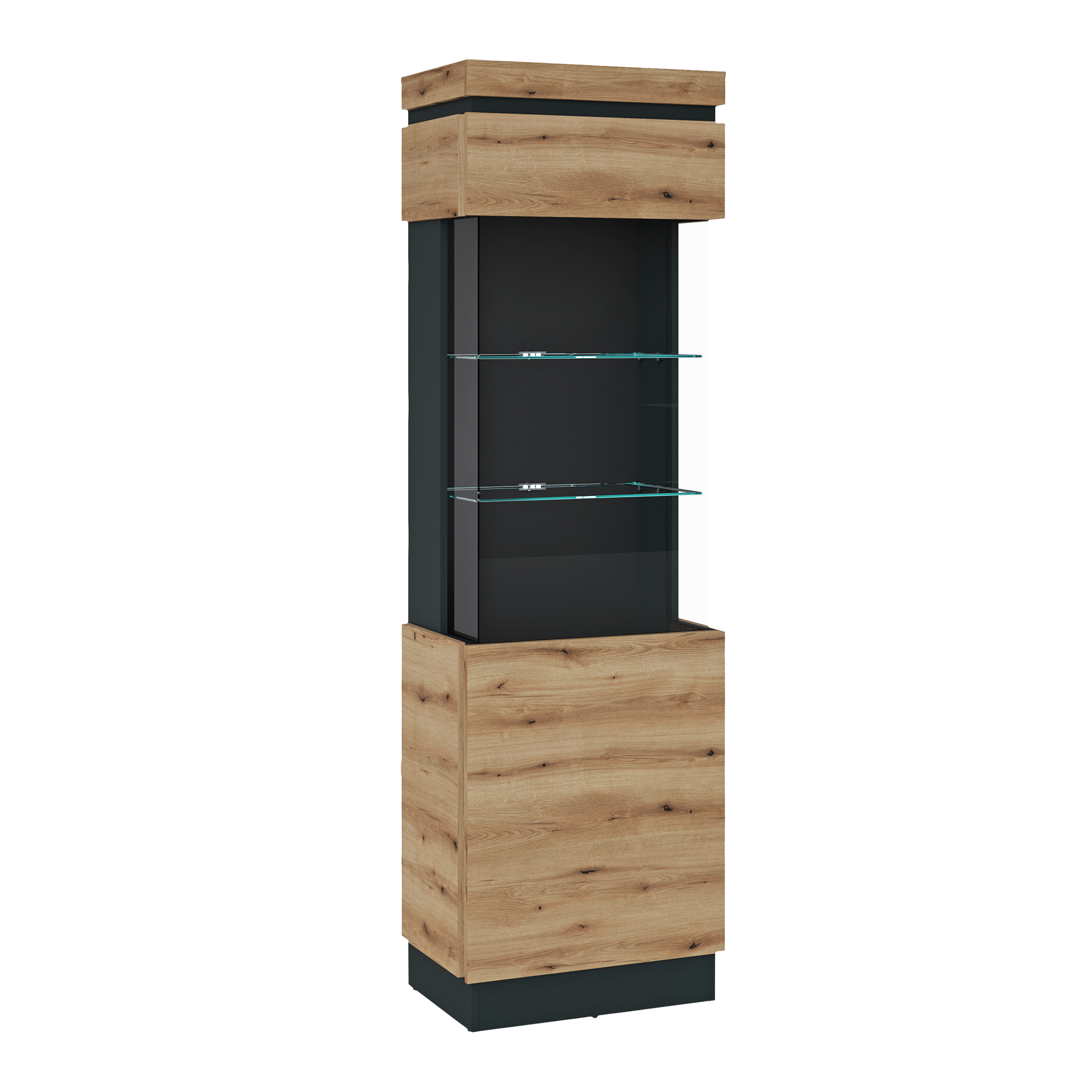 Novofurn Vitrine Waca Eichefarben 40*60*200.5 Novofurn Vitrine Waca Eichefarben 40*60*200.5