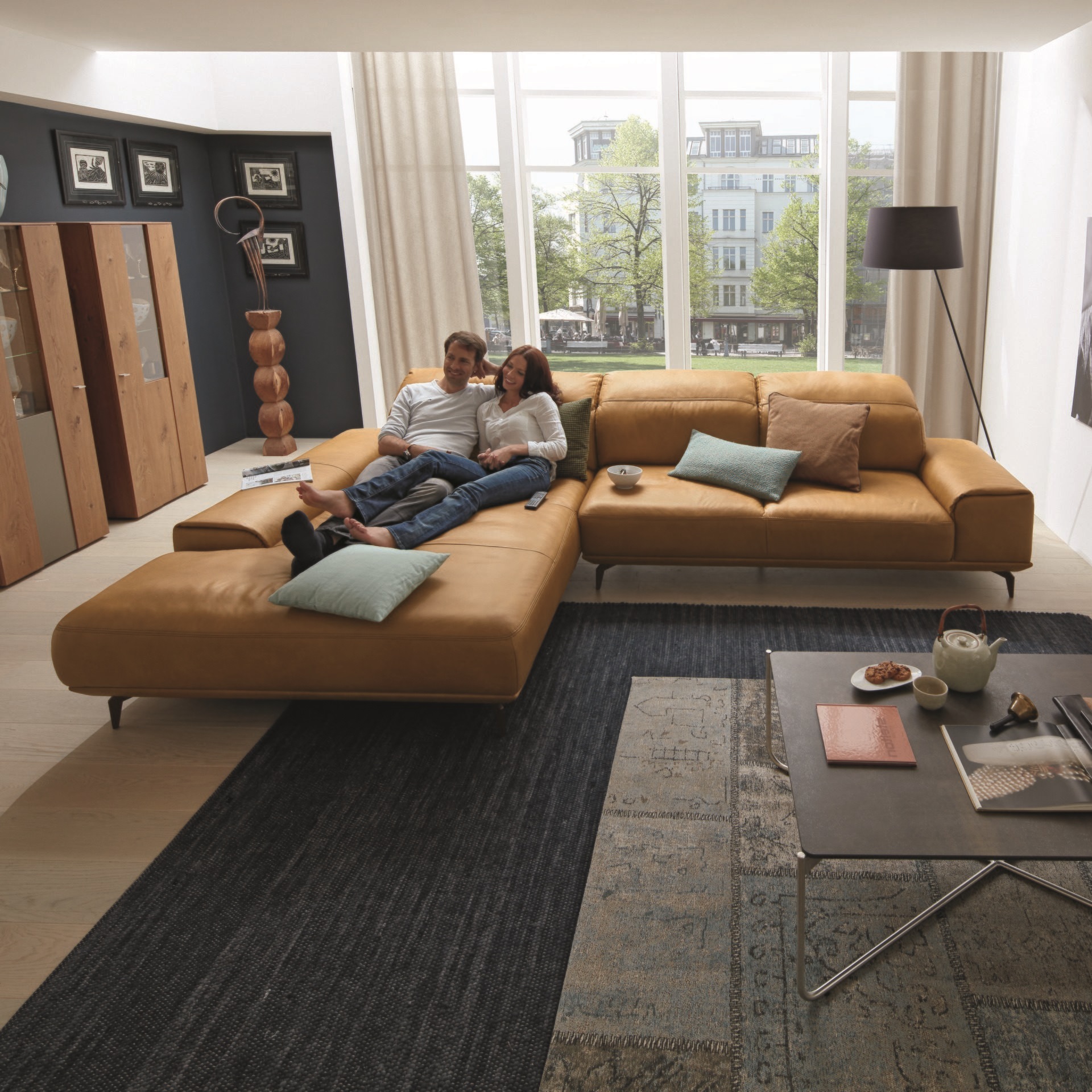Musterring Ecksofa MR 2490 Braun Ottomane links Musterring Ecksofa MR 2490 Braun Ottomane links