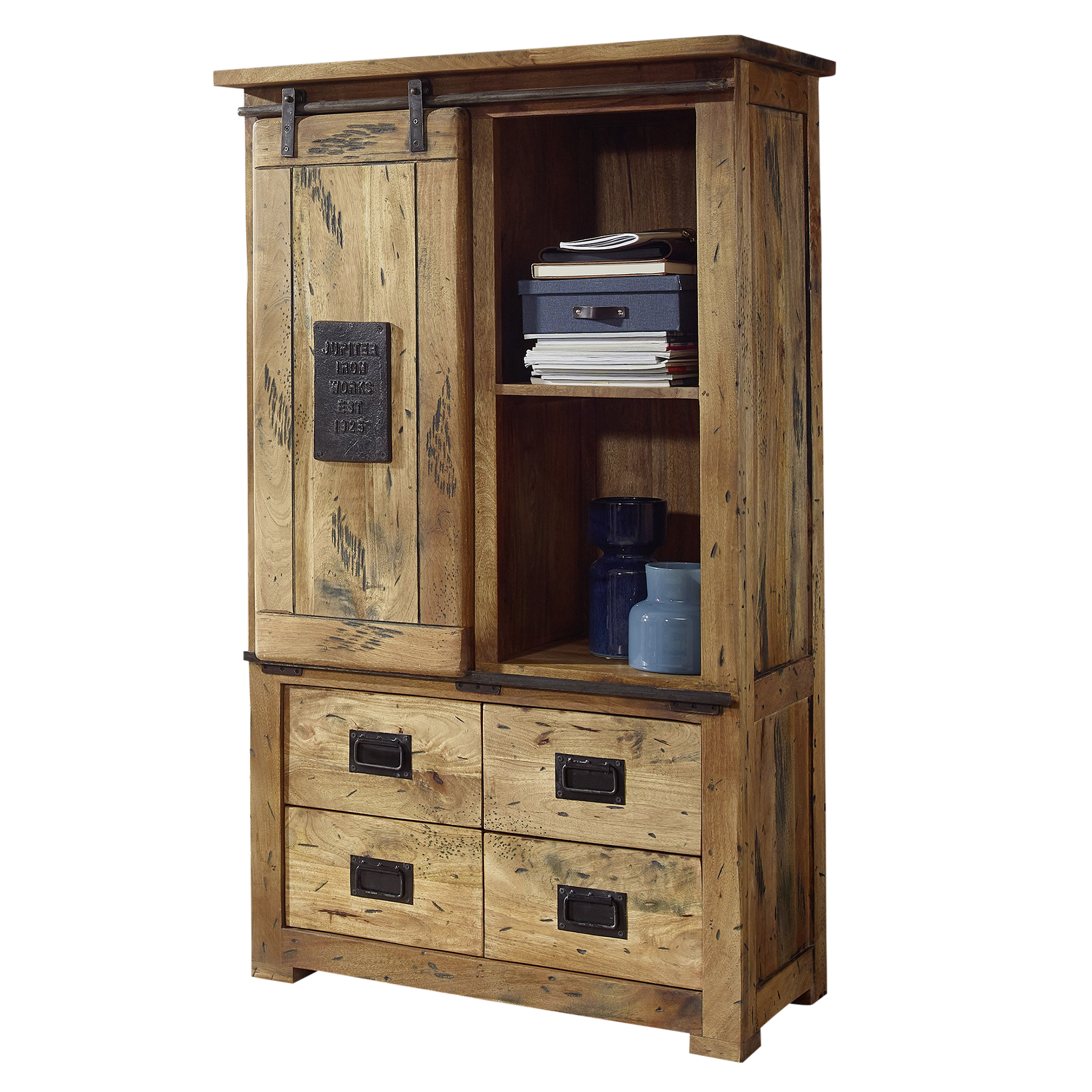 Novofurn Highboard Lena Holzfarben 45*90*150