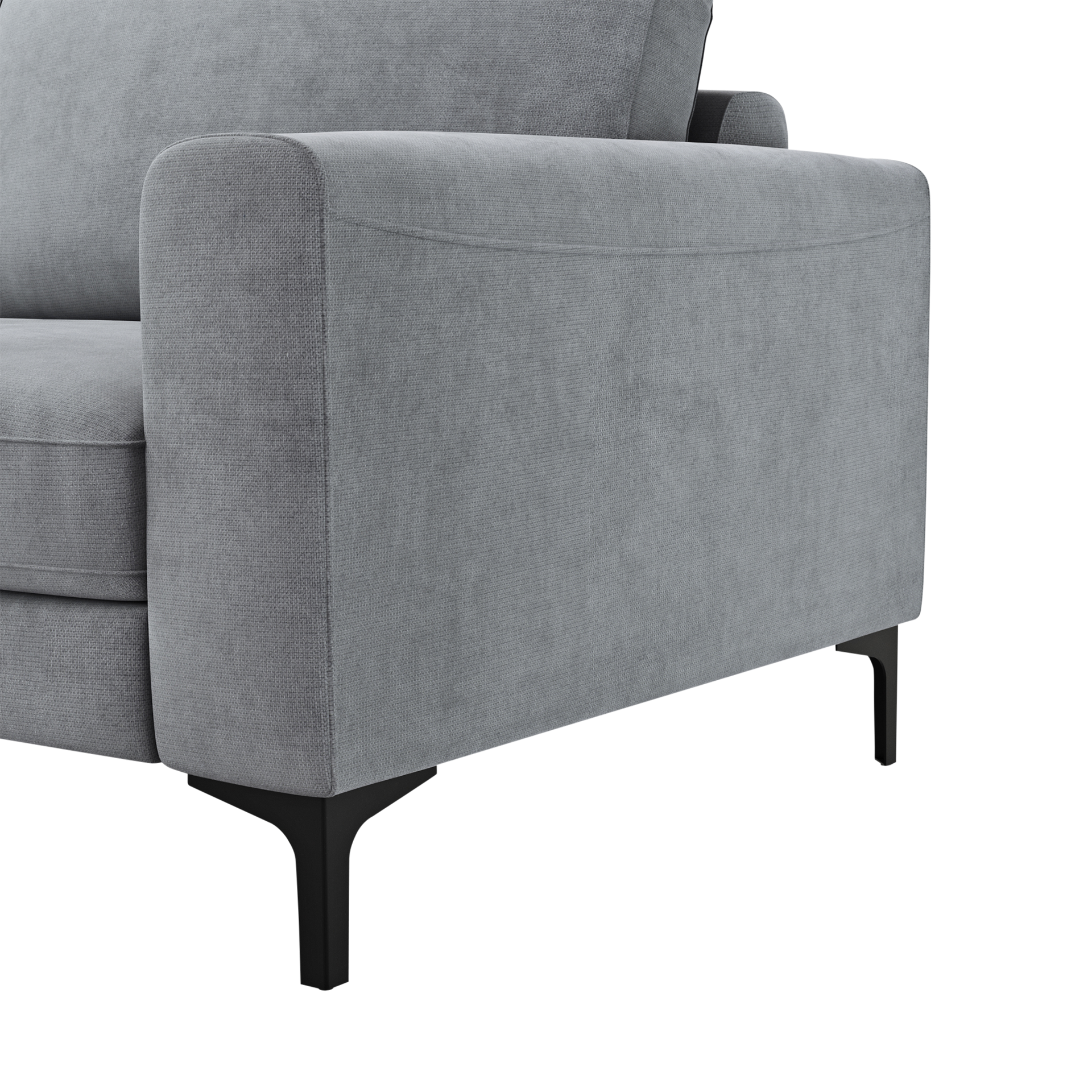 Global wohnen Ecksofa Oviedo Grau langer Schenkel links Global wohnen Ecksofa Oviedo Grau langer Schenkel links