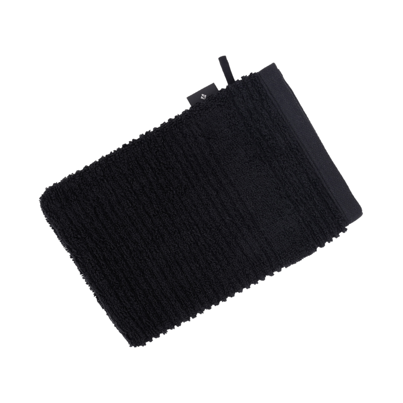 Vossen Waschhandschuh Tomorrow Schwarz 16x22cm