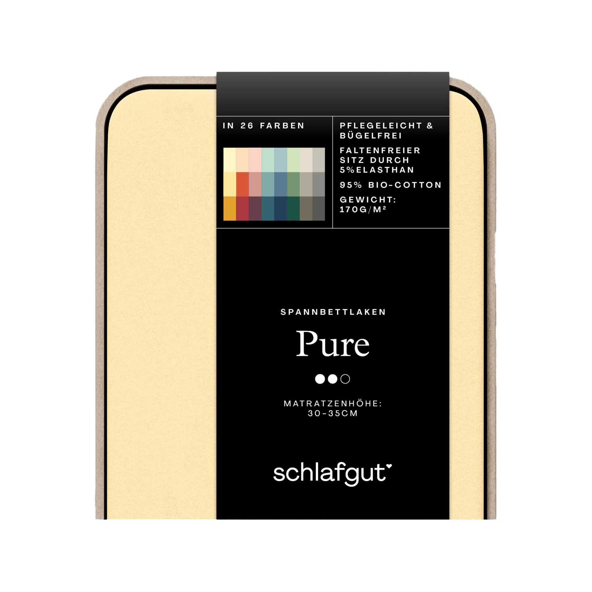 Spannbetttuch 120x200cm Yellow Mid Spannbetttuch 120x200cm Yellow Mid