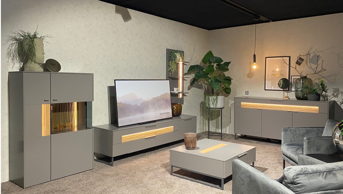 Francesca Garibaldi Wohnwand Linee Living Grau Francesca Garibaldi Wohnwand Linee Living Grau