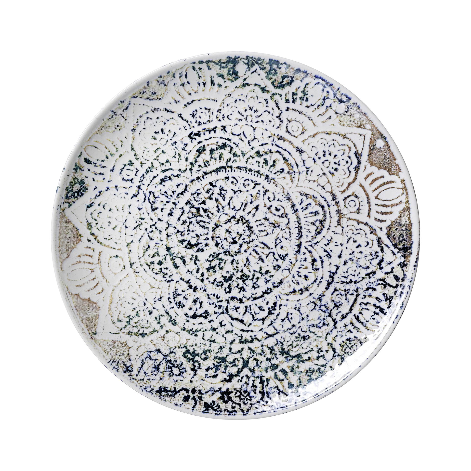 Speiseteller Luigi beige blau grün