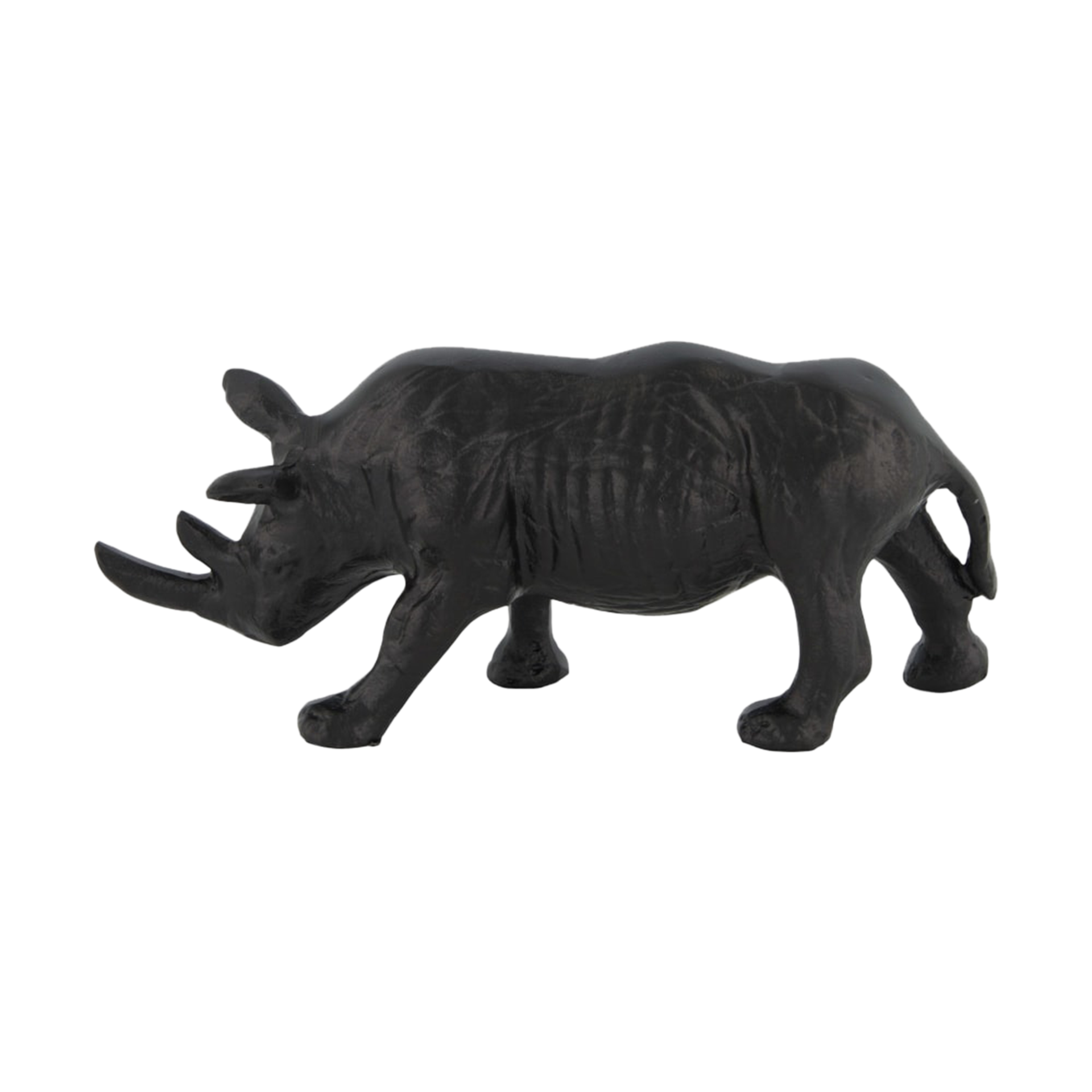Dekofigur Nashorn Schwarz