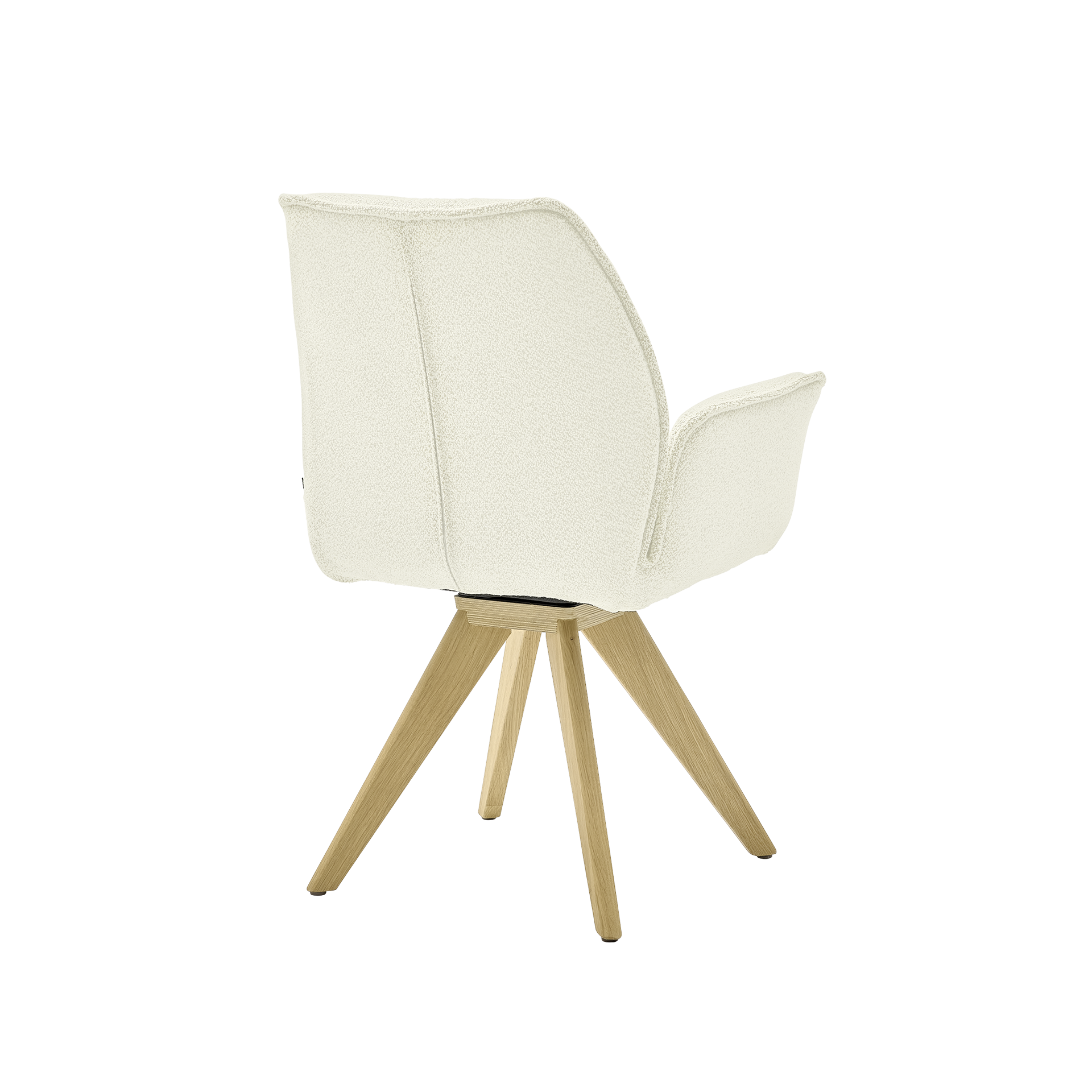 Musterring Armlehnstuhl Tiama Bezug Boucle Alpine Ivory Gestell Stativgestell Eiche massiv - 180°Drehbar mit Rückholfunktion Musterring Armlehnstuhl Tiama Bezug Boucle Alpine Ivory Gestell Stativgestell Eiche massiv - 180°Drehbar mit Rückholfunktion