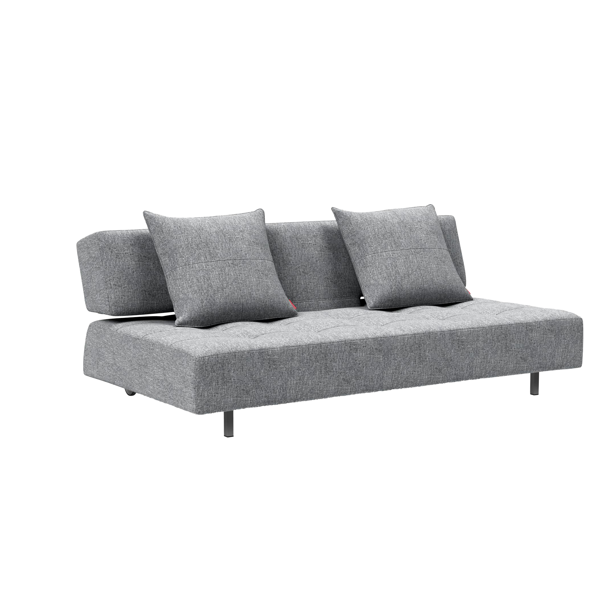 INNOVATION LIVING Schlafsofa Long Horn Bezug Granit Gestell Silber