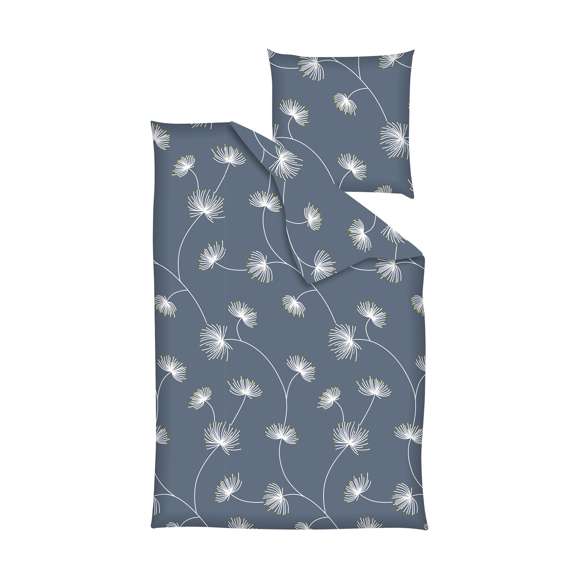 Renforce Bettwäsche Blumen Blue 200x200cm