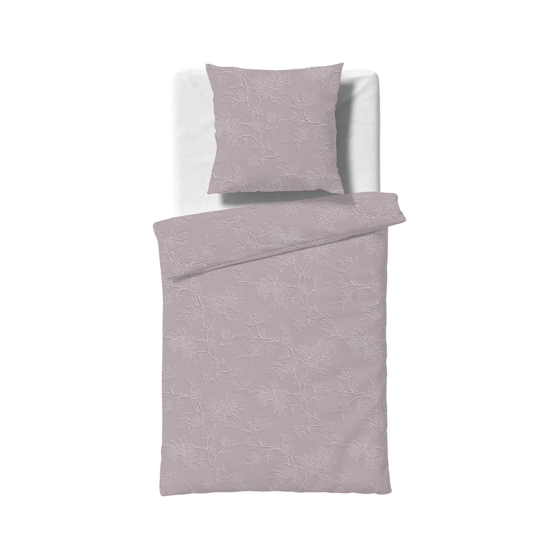 Jersey Bettwäsche Black Premium Mauve 135x200cm