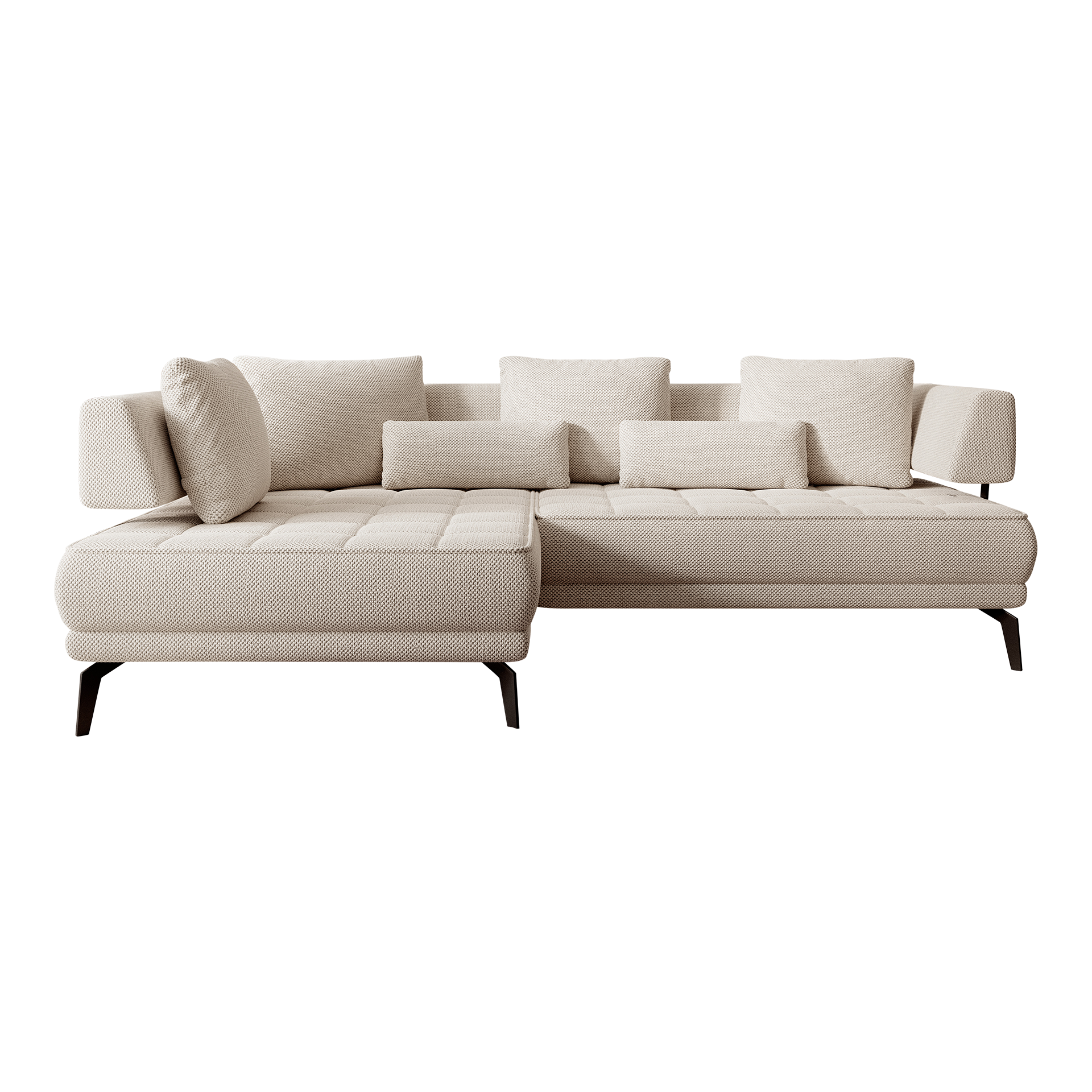 Raumfreunde Ecksofa Gio Beige Ottomane links Raumfreunde Ecksofa Gio Beige Ottomane links