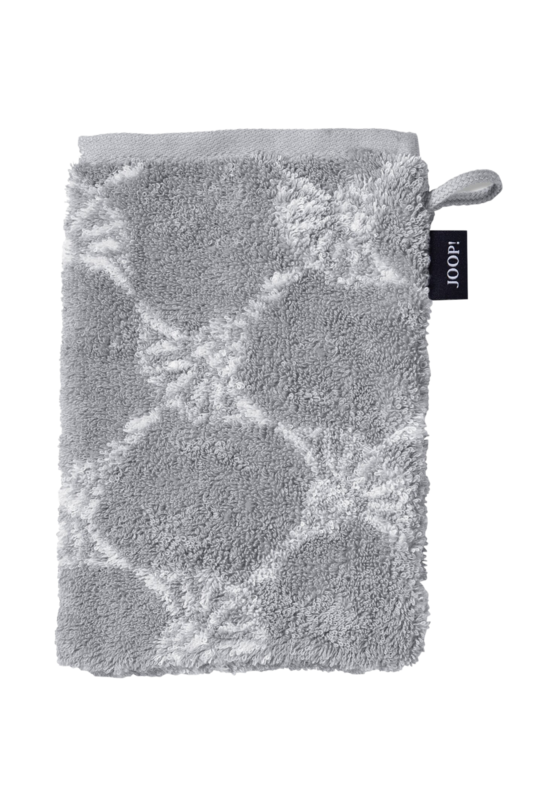 JOOP! Waschhandschuh Cornflower Weiss-silber 16x22cm JOOP! Waschhandschuh Cornflower Weiss-silber 16x22cm