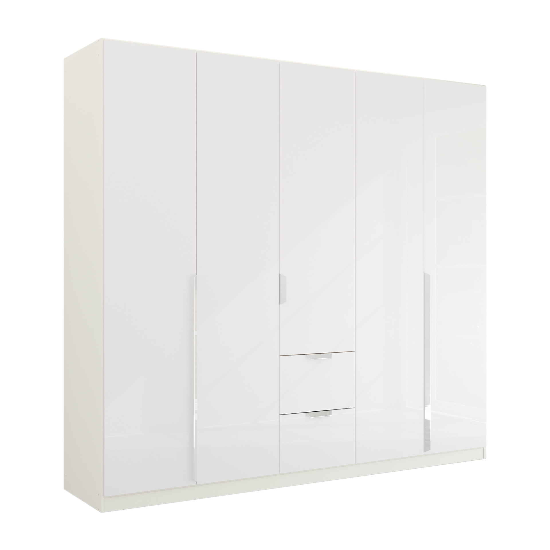Drehtürenschrank Glam 5-türig Weiß 54*226*210