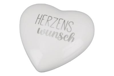 Dekoaufsteller Herz Weiß